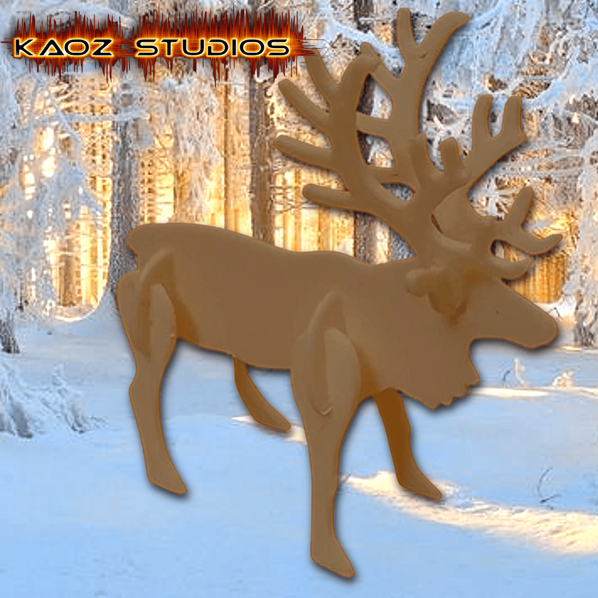 3d reindeer puzzle caribou christmas decoration xmas game 3d model
