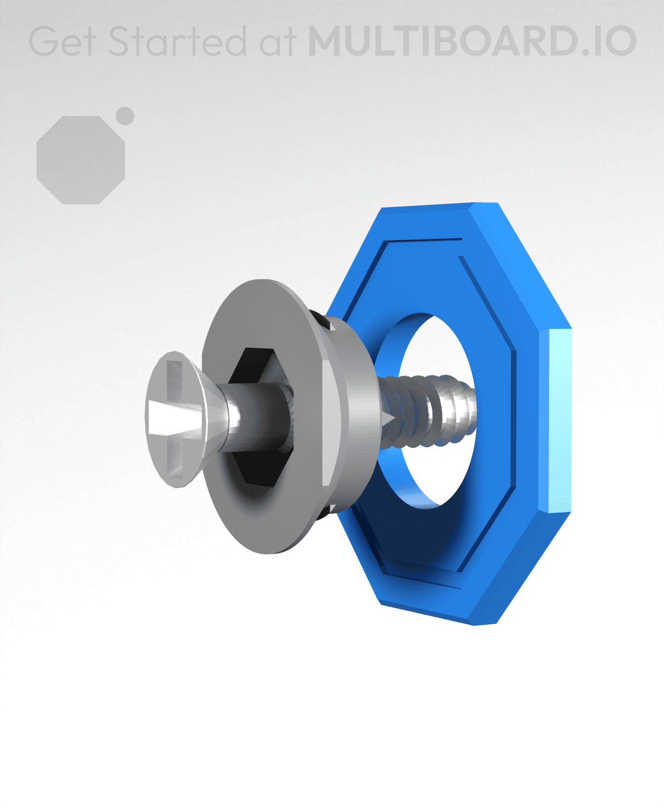 Screw-On Mount- Multipoint Rings 3d model