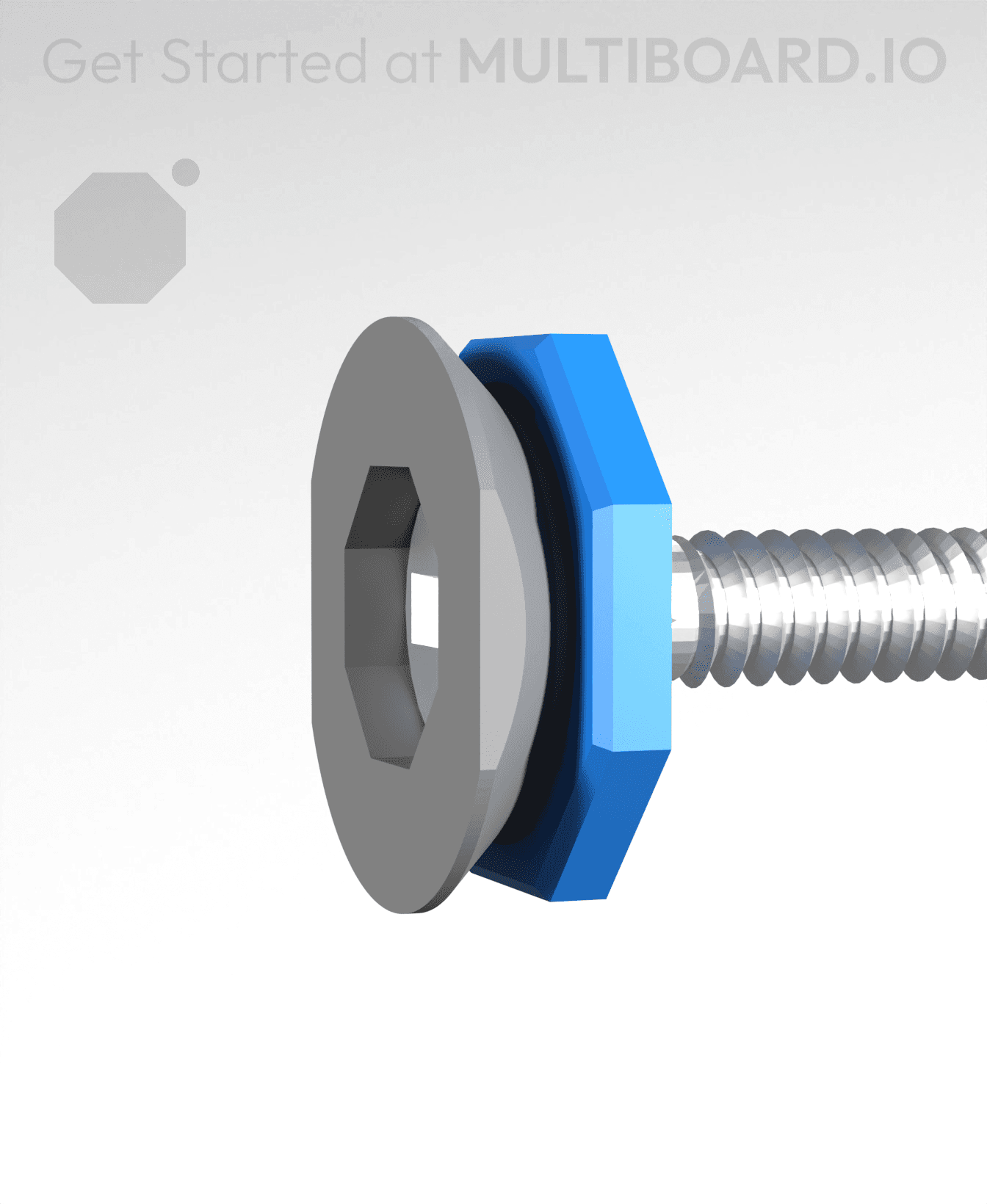 Screw-On Mount- Multipoint Rings 3d model