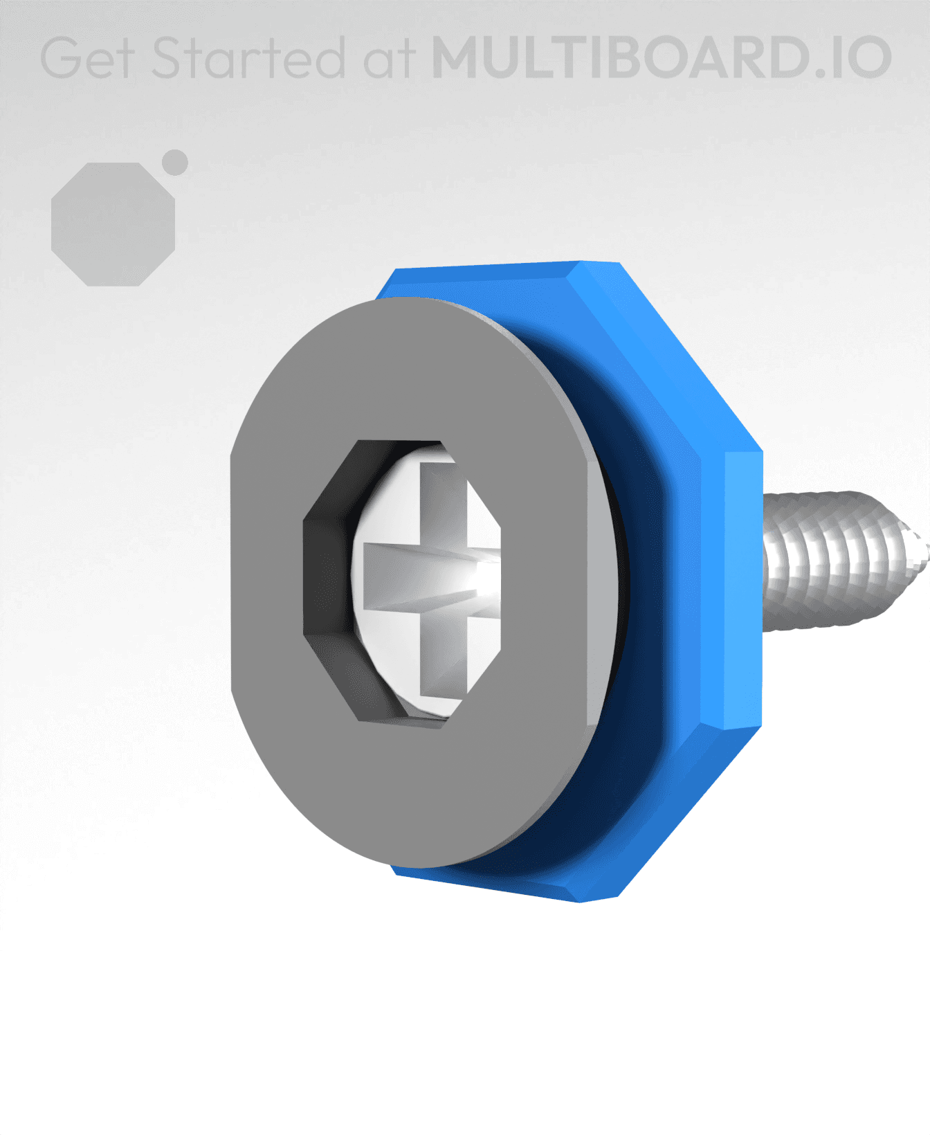 Screw-On Mount- Multipoint Rings 3d model