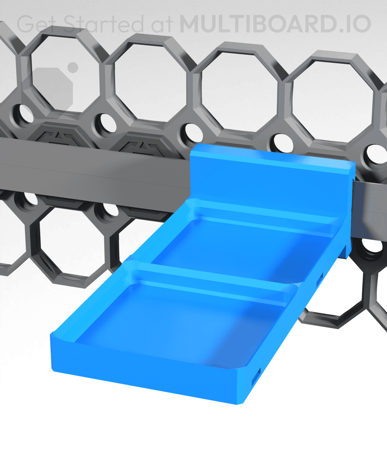 1x2 - Gridfinity Shelf - Rail Slider 3d model