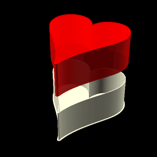 Heart, nestable box (v2) 3d model