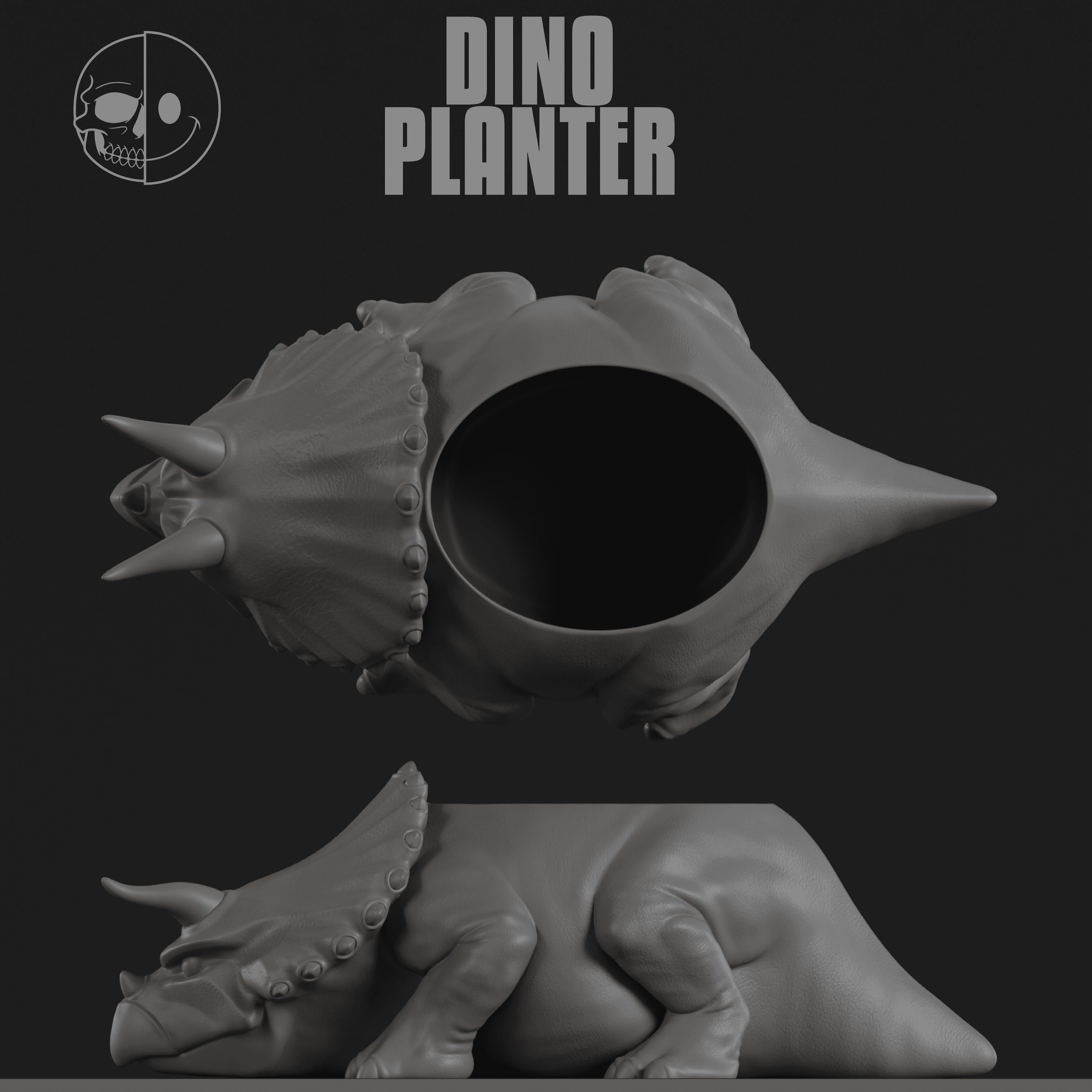 DEADNICE - Dino planter.stl 3d model