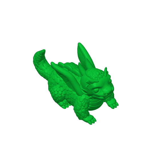 Rare jade dragon figure 3d model