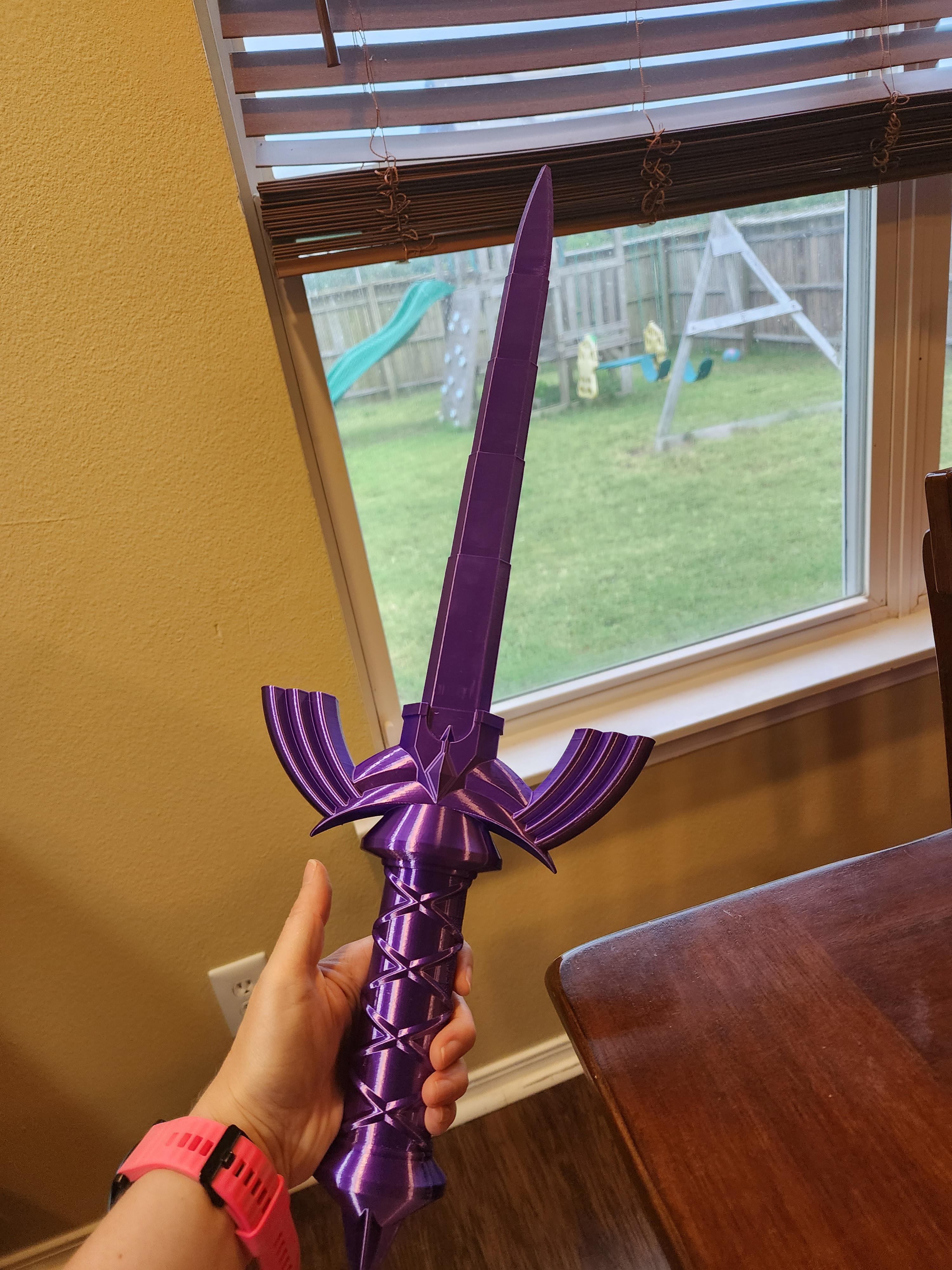 Collapsing Master Sword (Print-in-place) - 3D model by