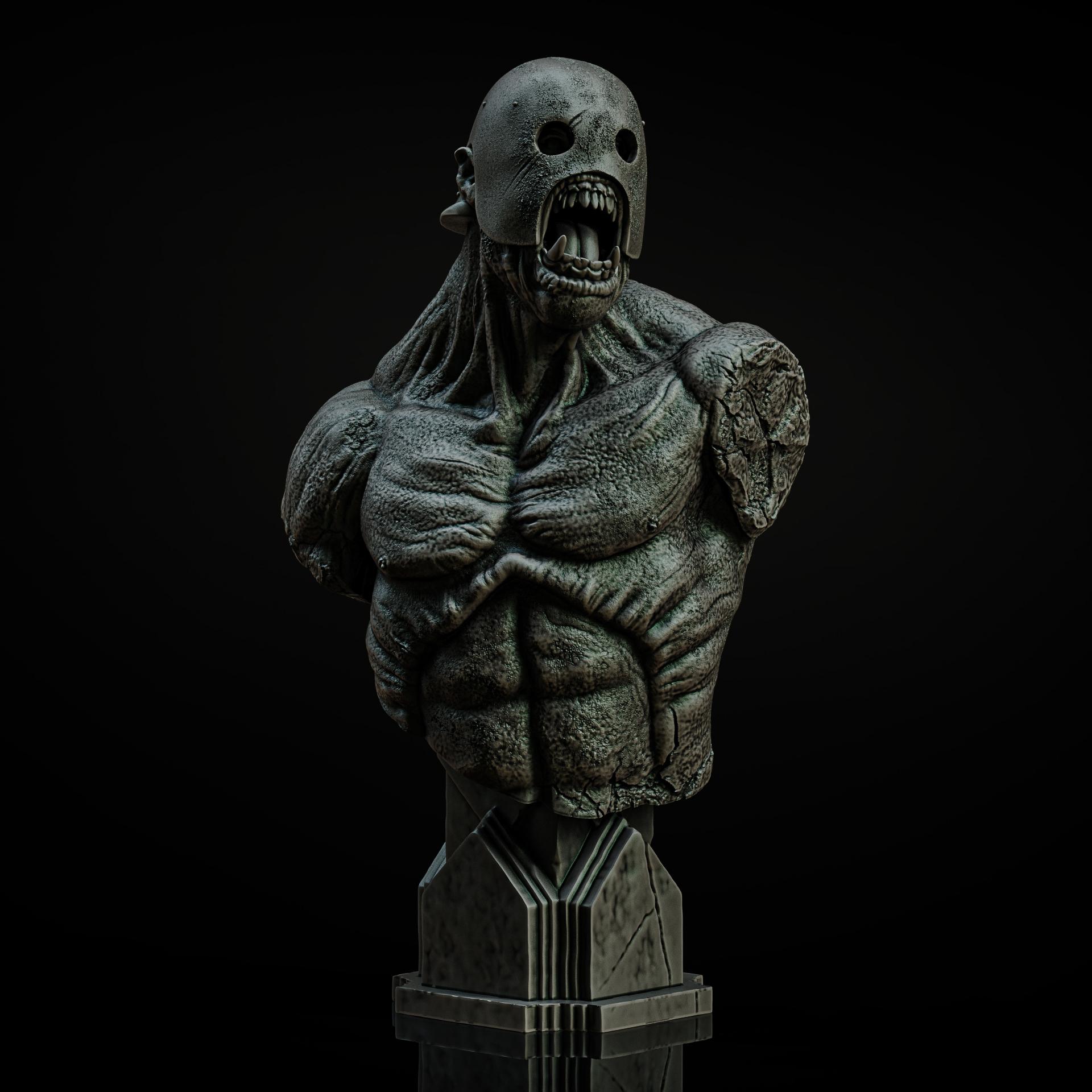 Uruk Hai Berserker Bust (Pre Supported) 3d model