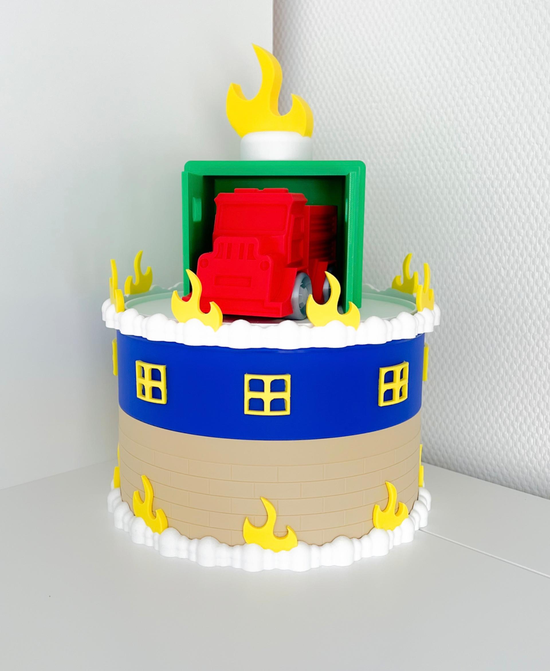 Firefighters cake 3d model