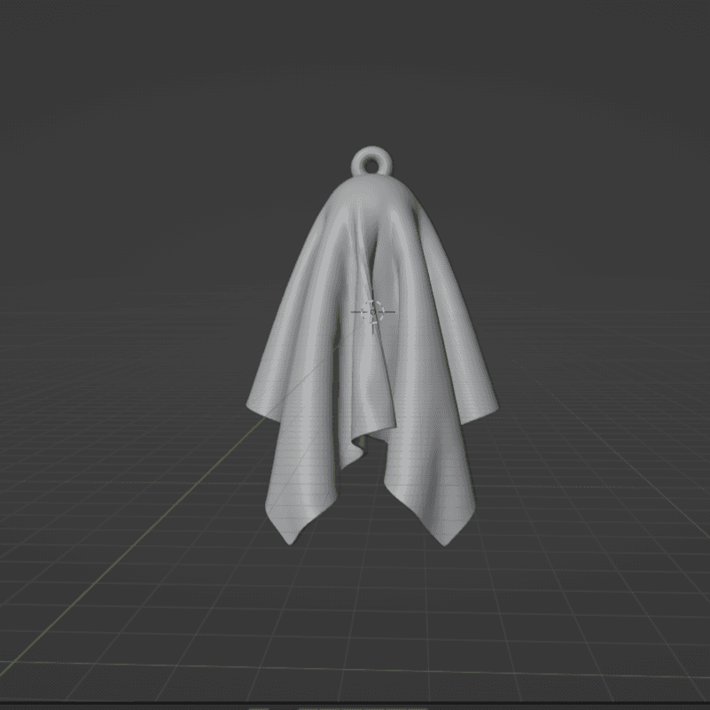 Ghost. Spooky lightweight Halloween earring.  3d model