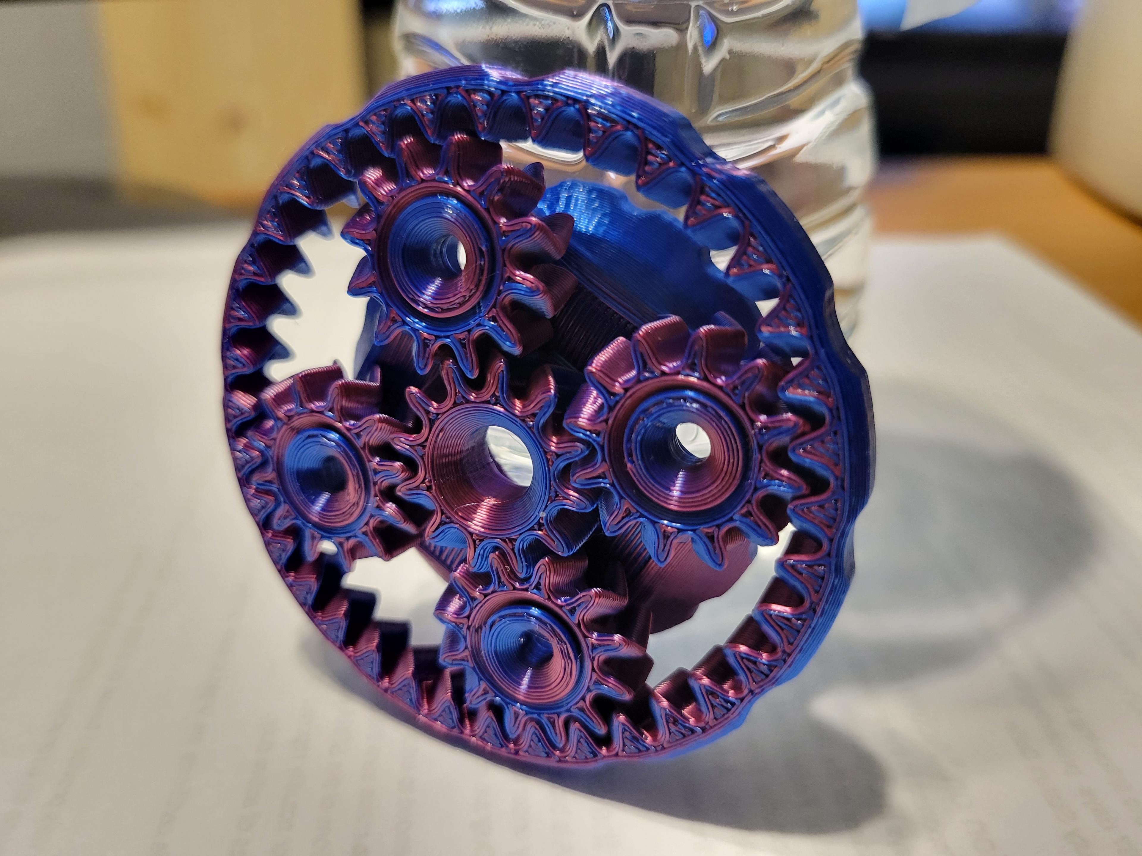 Mini Planetary Gear Print-in-Place Demo - Prusa MK3S+ 2 hr 59 m, 0.2 layer height, 0.4 nozzle - 3d model
