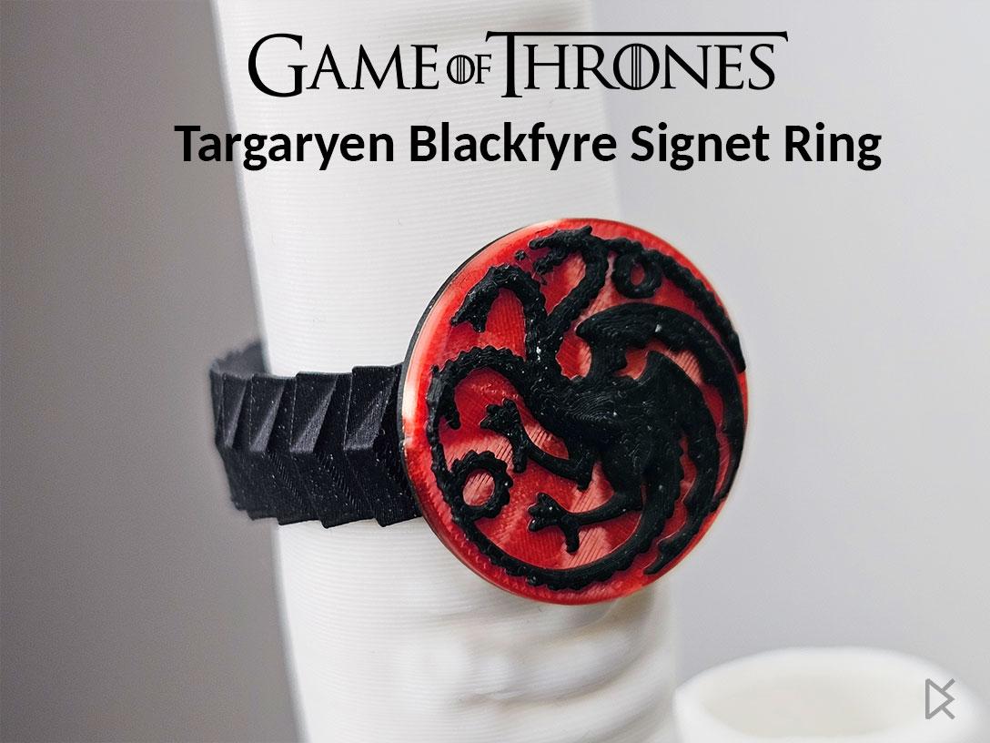 Blackfyre Ring Signet - Game of Thrones 3d model