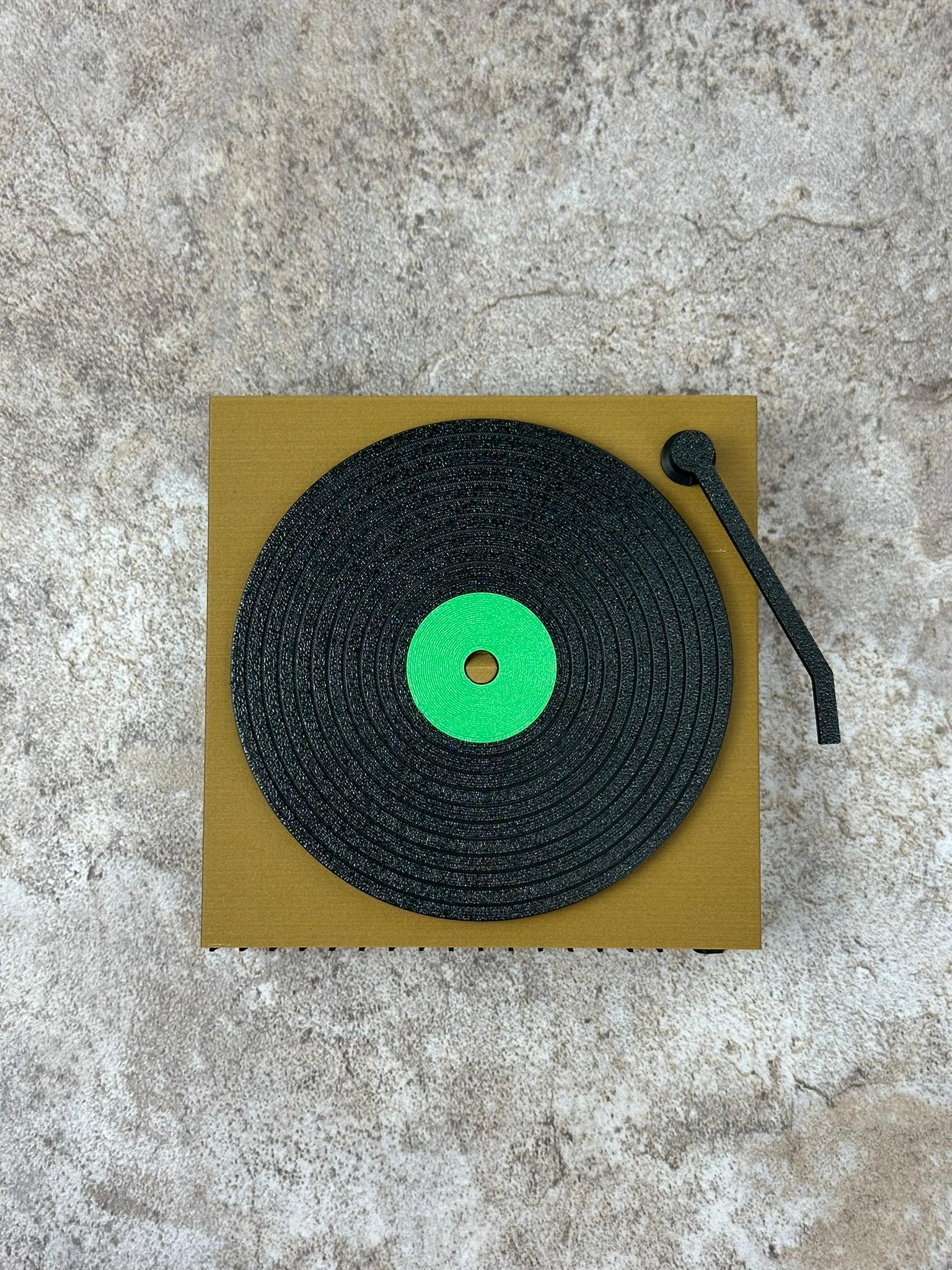 Vinyl Record Coaster + Display Set 3d model
