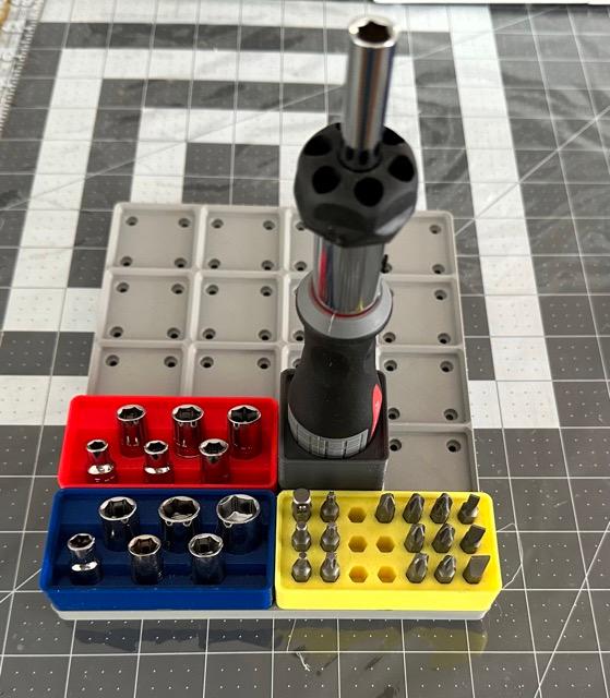 Gridfinity Pittsburgh 34 piece Ratcheting Screwdriver holder 3d model