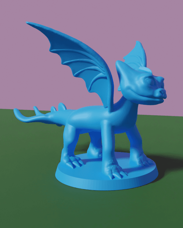 SWIFTWING DRAGON - WINGER- RESCUE RIDERS - FAN ART - MINIATURE FOR TABLETOP GAMES 3d model