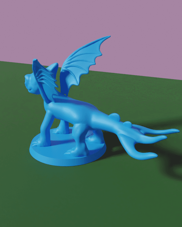 SWIFTWING DRAGON - WINGER- RESCUE RIDERS - FAN ART - MINIATURE FOR TABLETOP GAMES 3d model