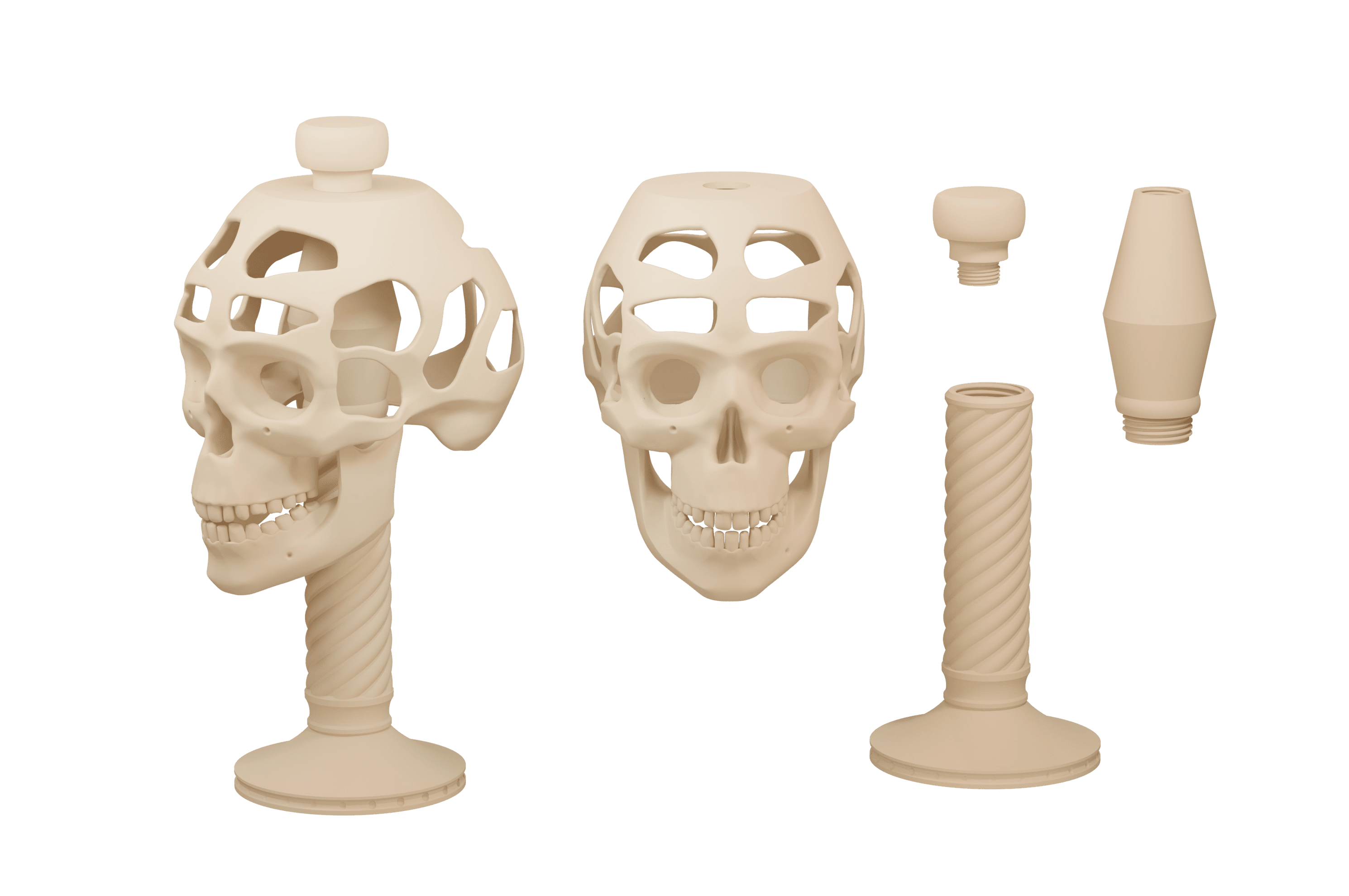 Skull Helmet Display Desktop Version 3d model