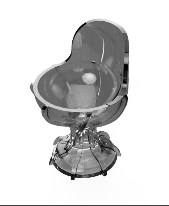 Egg cup Eierbecher, throne 3d model