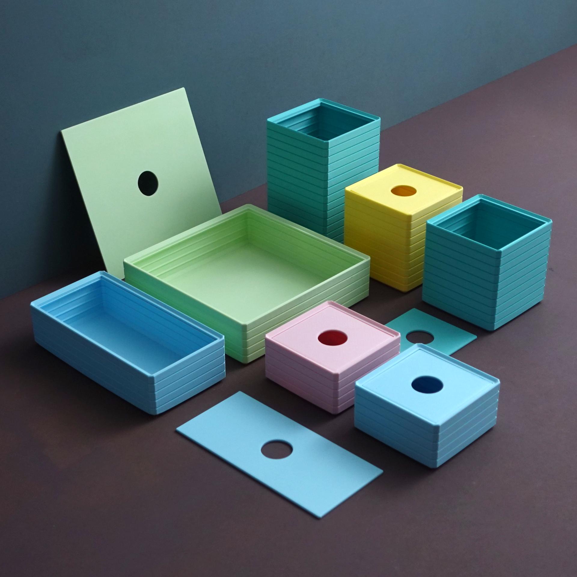 Modular, stackable boxes by gazzaladra 3d model