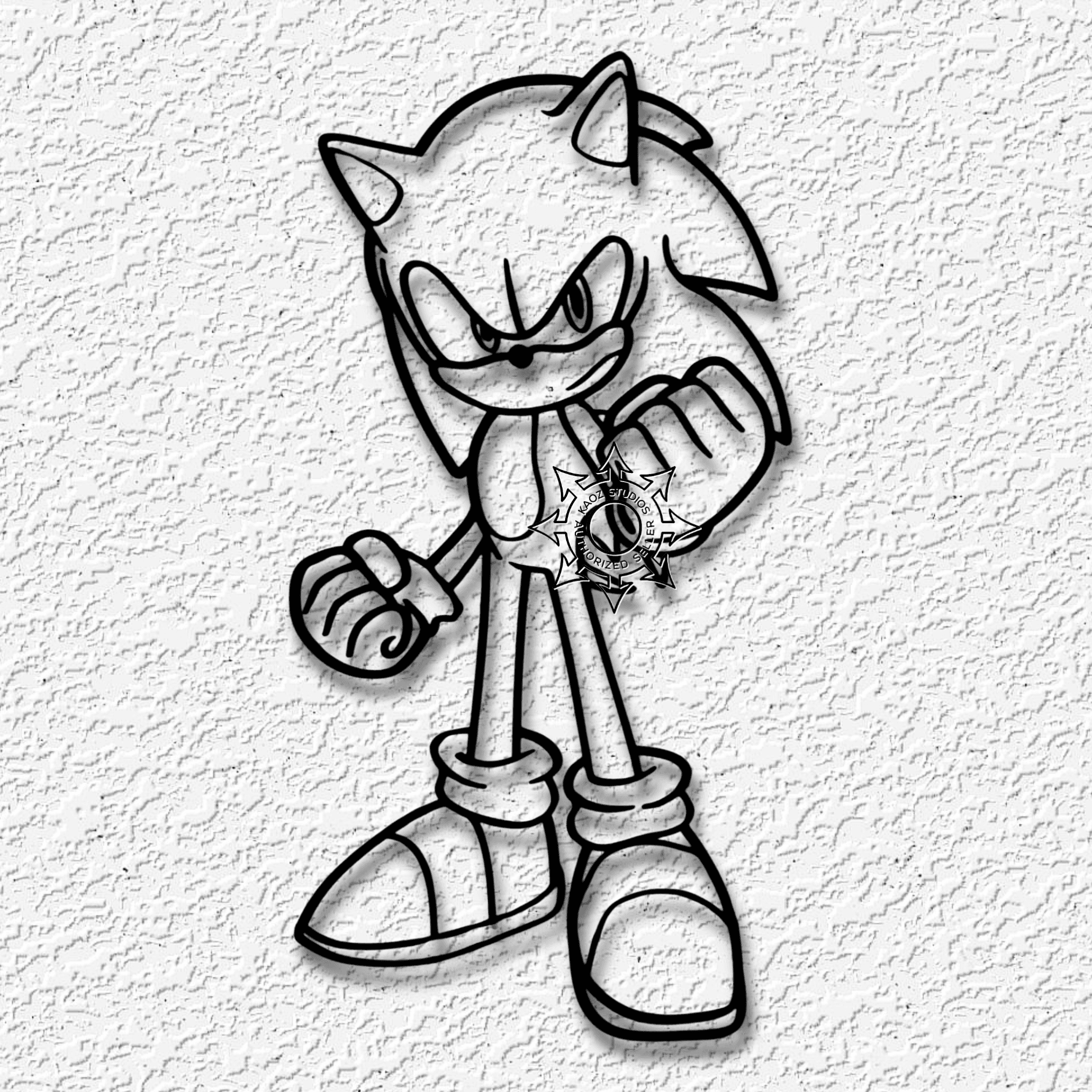 Sonic the Hedgehog wall art Movie fanart decor 3d model