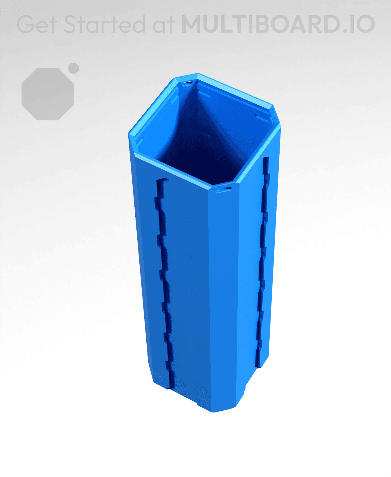 1x1x3·5 - Topped Multipoint Rail - Universal Click-In Multibin Shell Extension - Copy 3d model