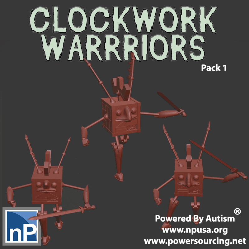 Modrons / Clockwork Warriors - Group 1 3d model
