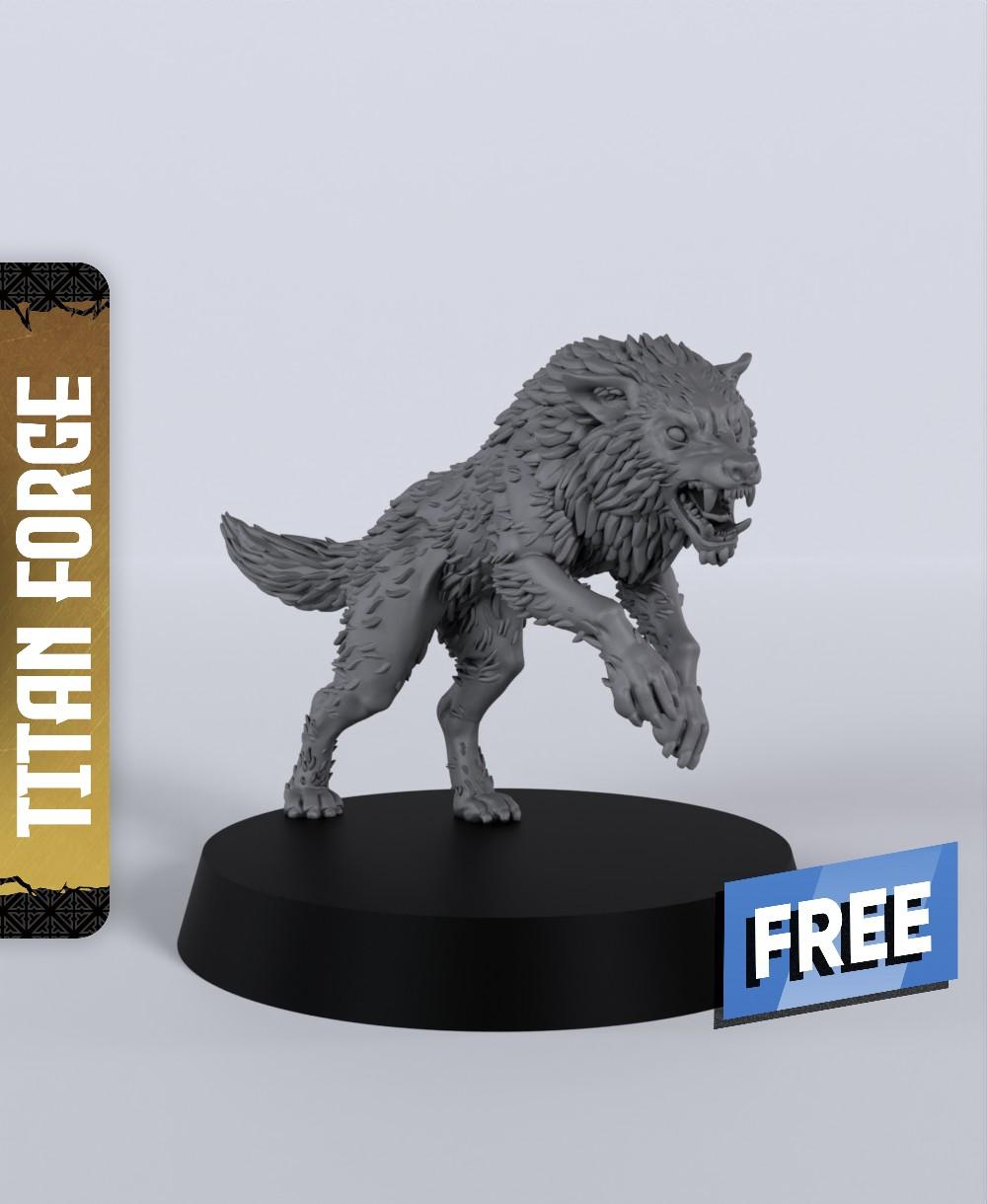 Wolf A - With Free Dragon Warhammer - 5e DnD Inspired for RPG and Wargamers 3d model