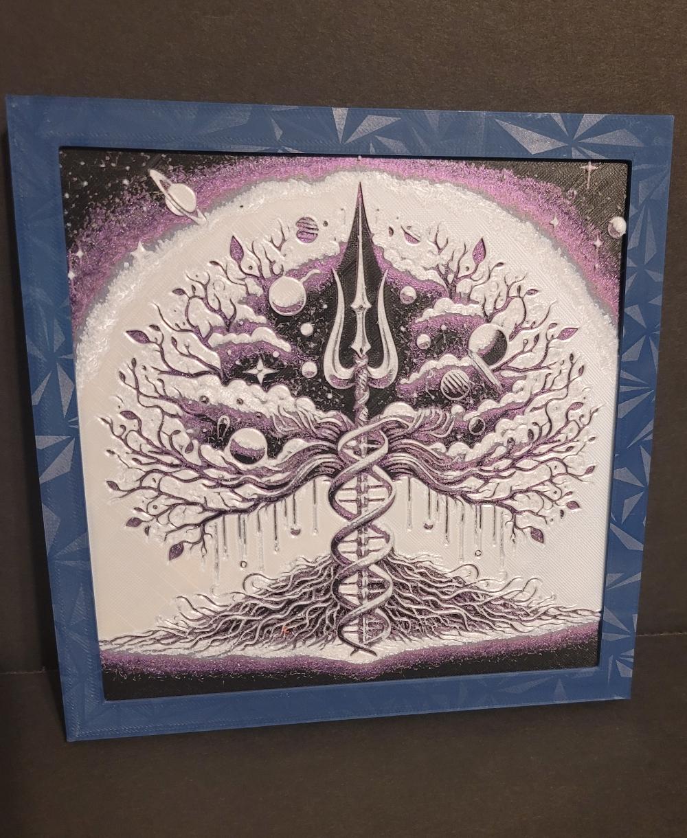 Shiva's Trident and Tree of Life - HueForge Print 3d model