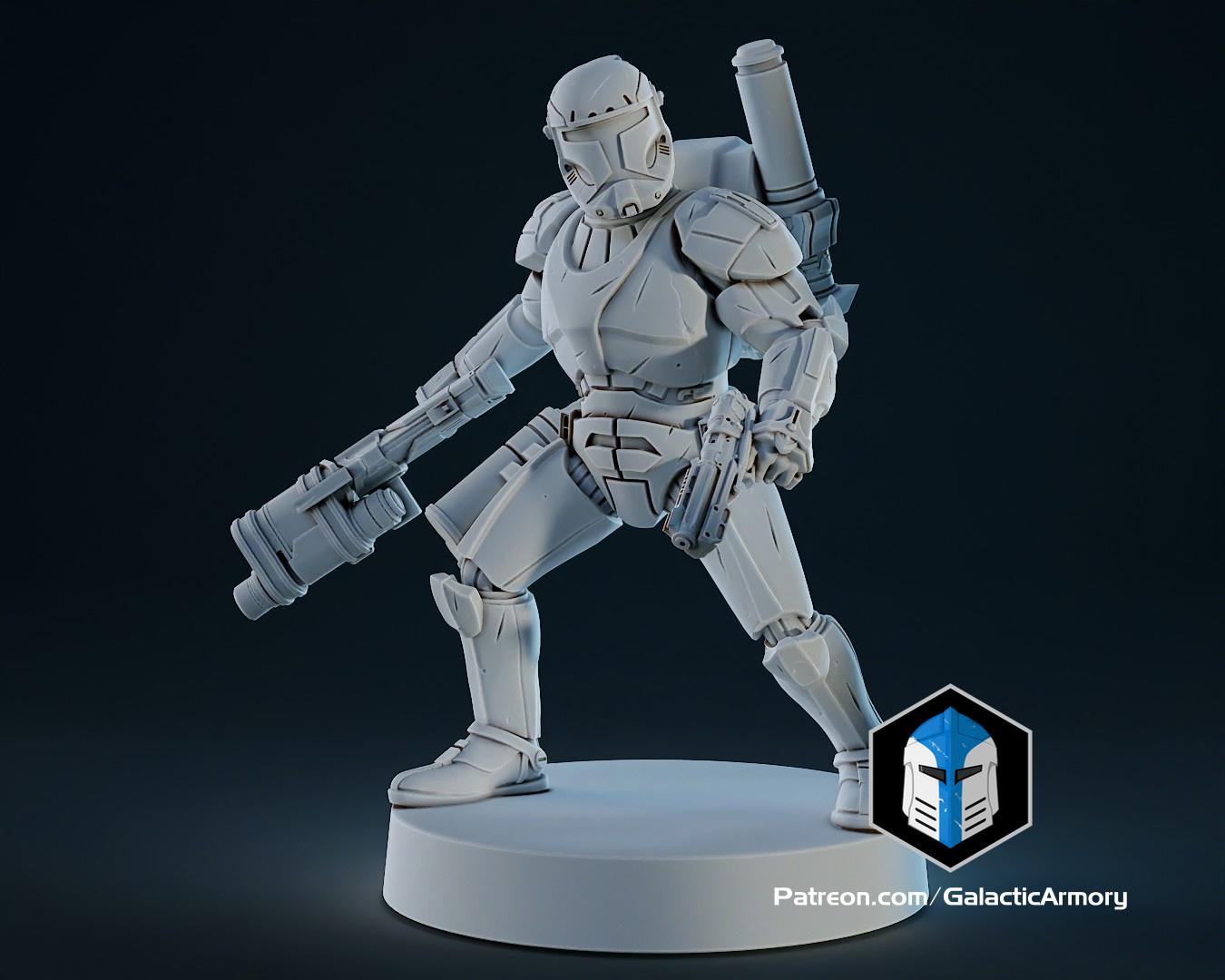 1:48 Scale Republic Commando Miniatures - 3D Print Files 3d model