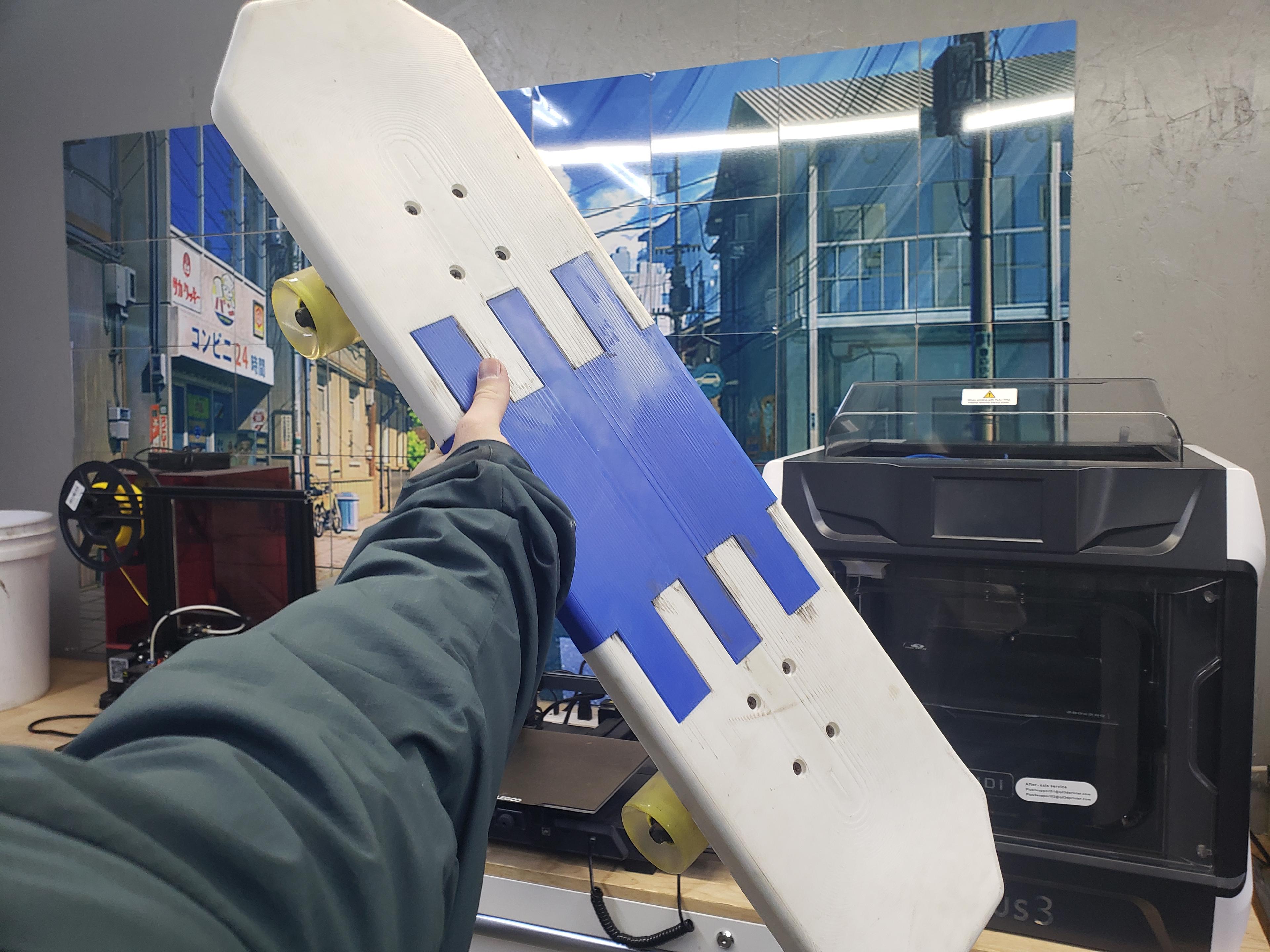 Full Size Skateboard Deck 3d model