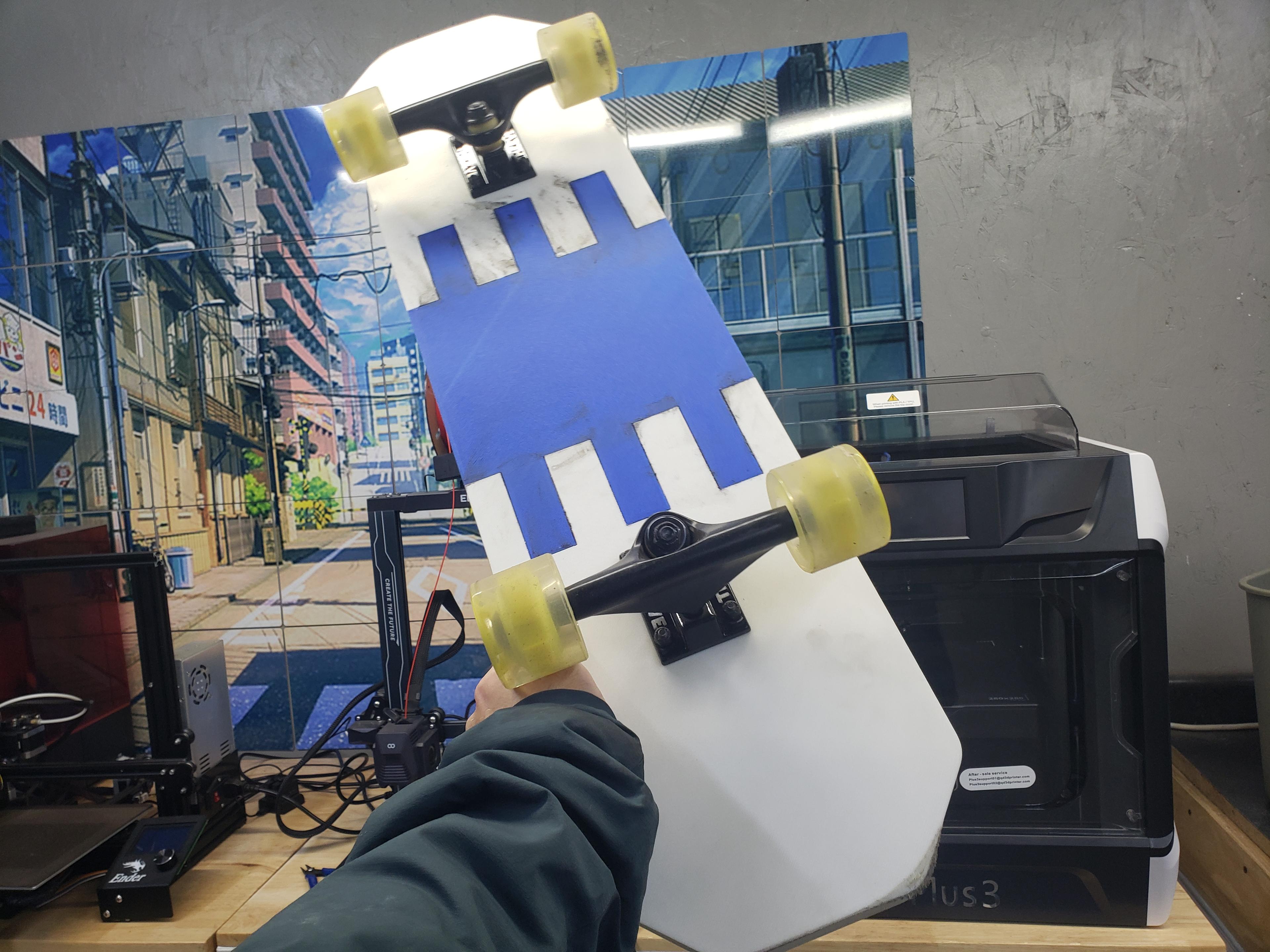 Full Size Skateboard Deck 3d model