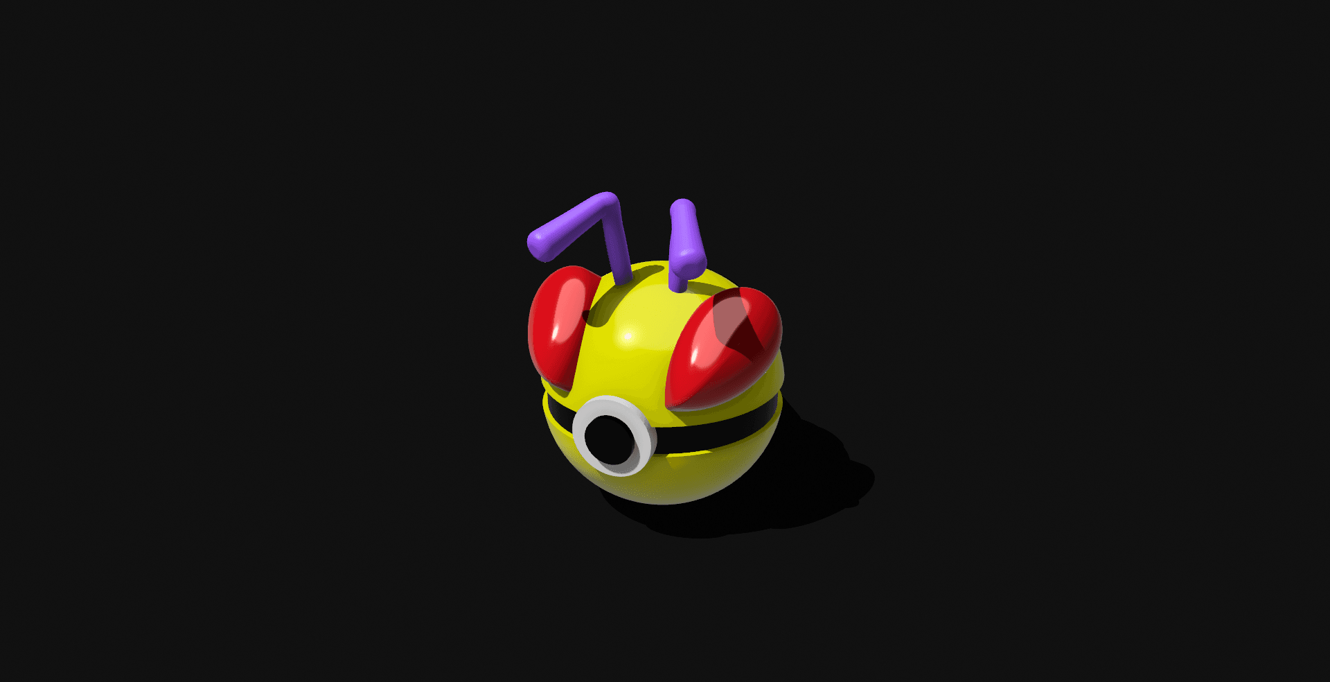 Beedrill Pokeball (Multipart & Complete Versions) 3d model