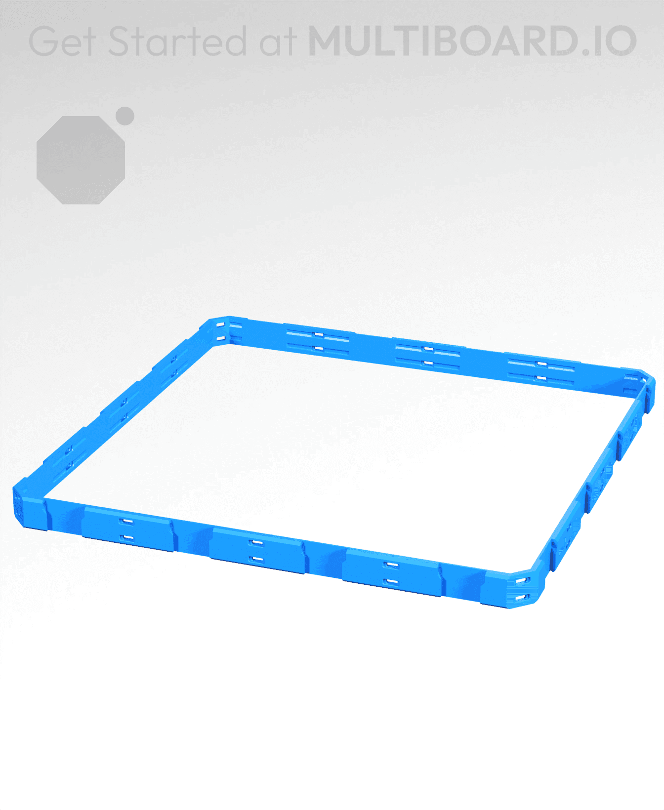 4x4x0.25 - Shell Edge - Multibin Shell Ring 3d model