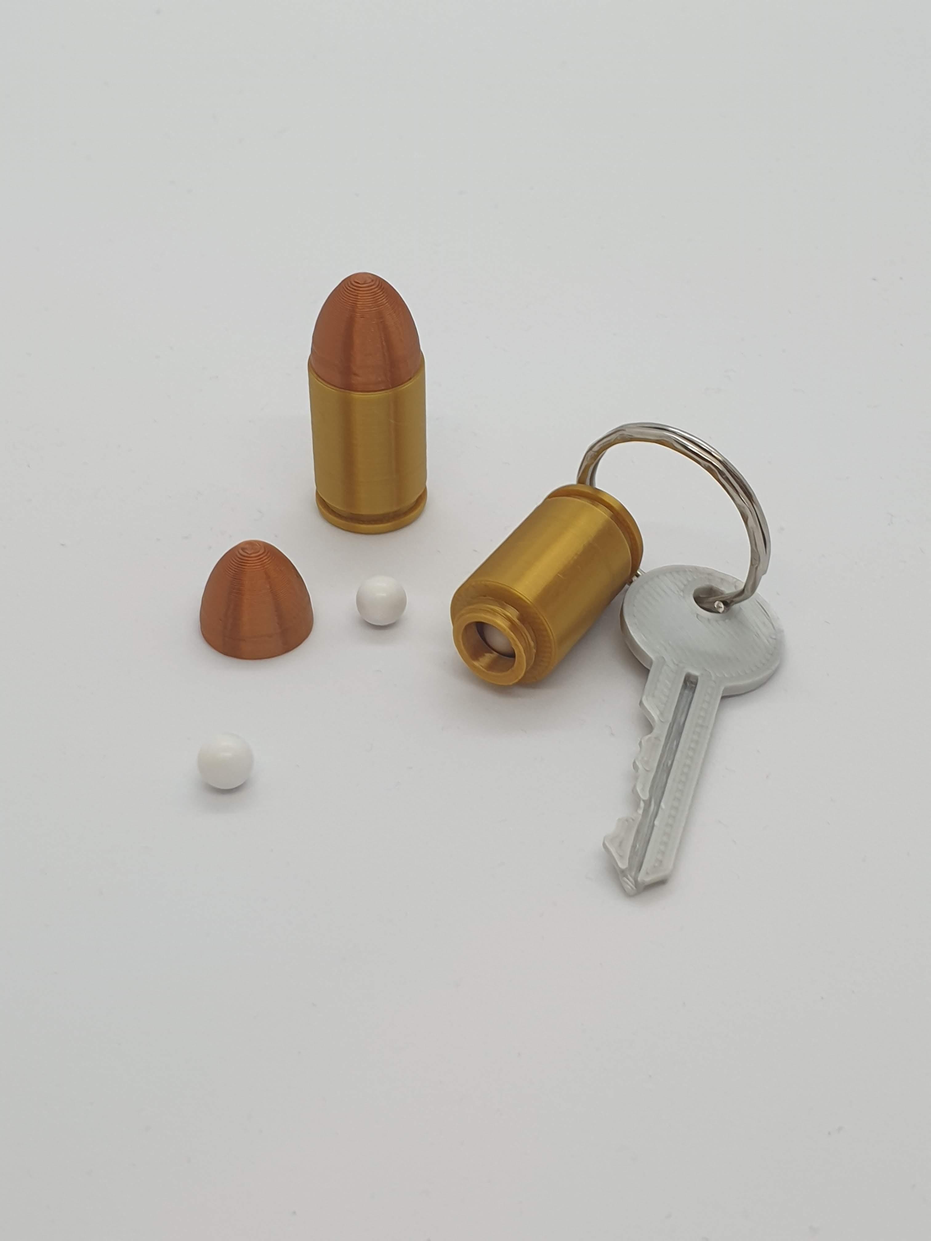 Bullet Keychain Stash Container 3d model