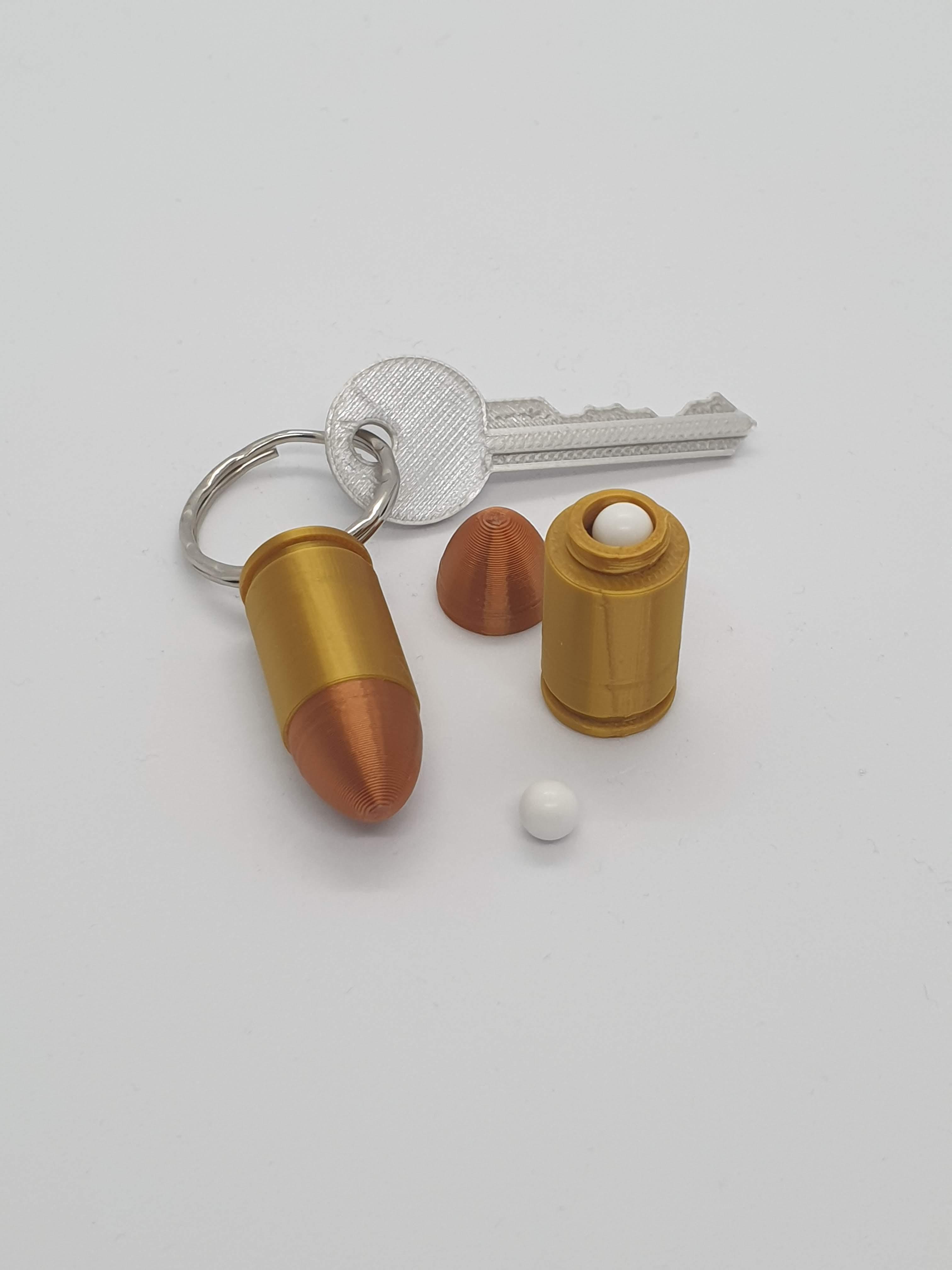 Bullet Keychain Stash Container 3d model