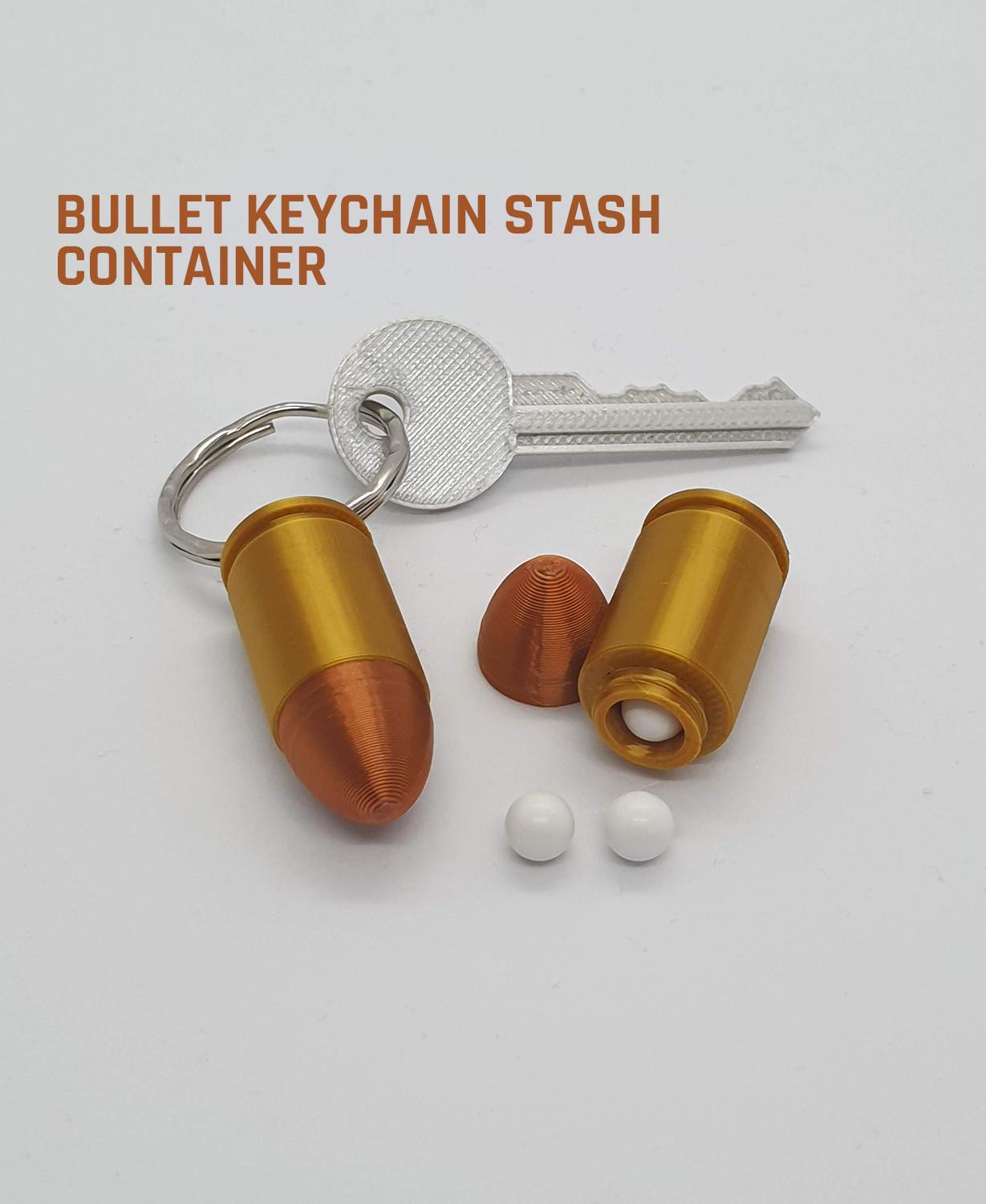 Bullet Keychain Stash Container 3d model