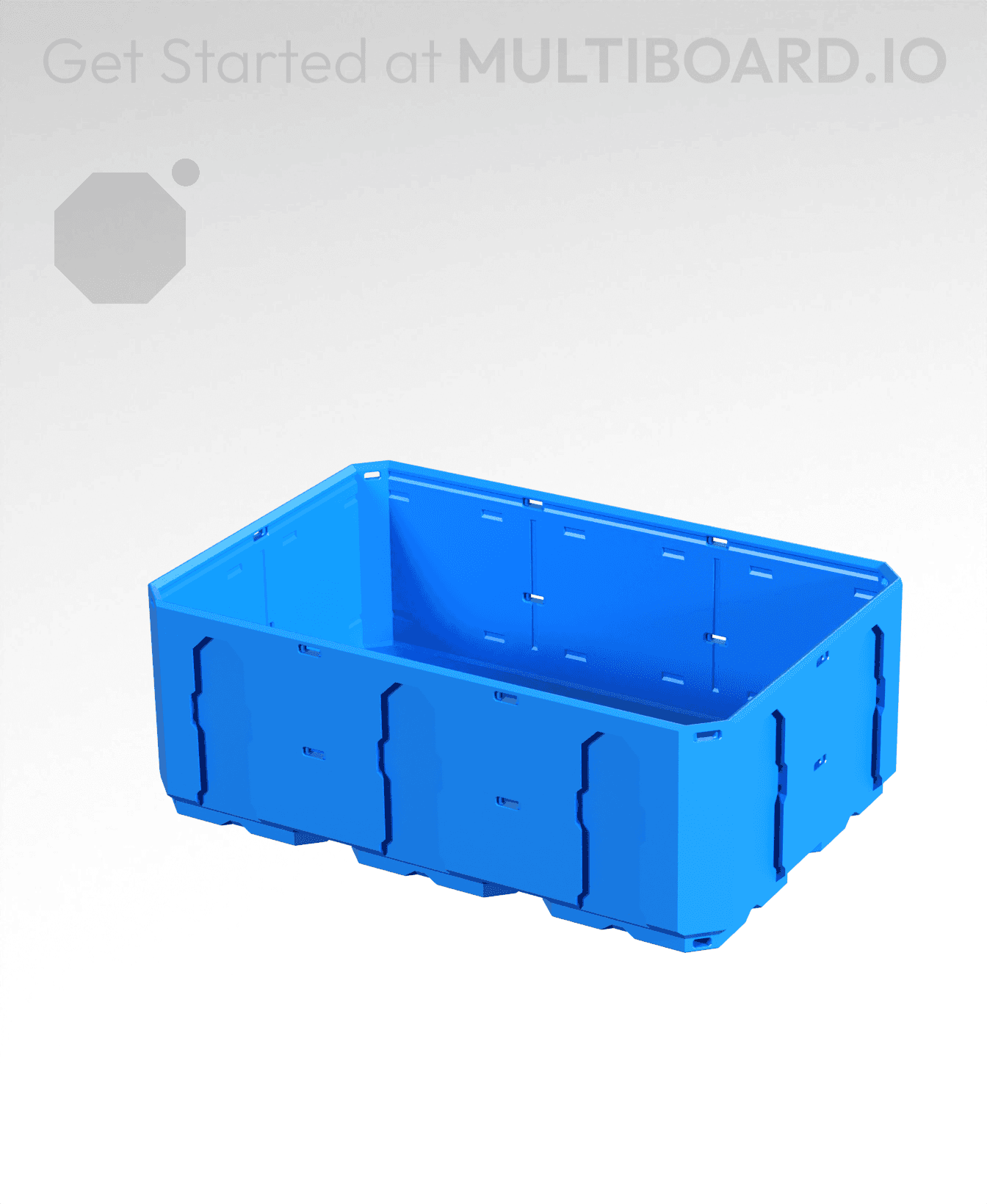 3x2x1 - Topped Multipoint Rail - Multibin Shell 3d model