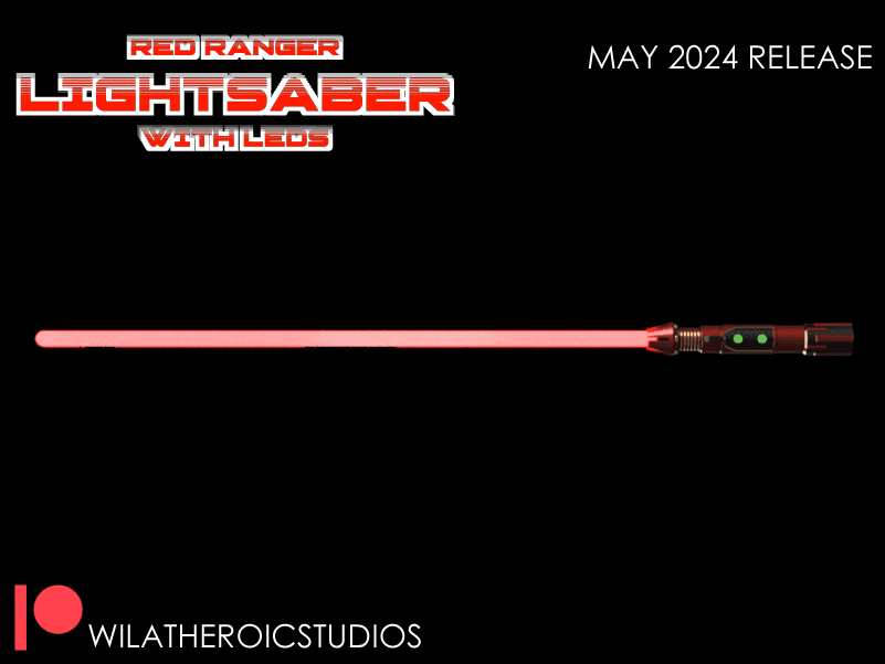 Red Ranger Lightsaber w LED Blade Prop 3d model