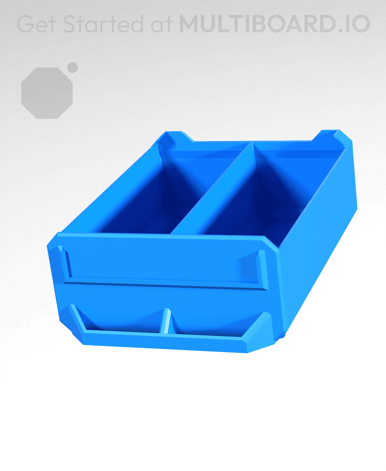 2x1x2.5-Deep - Linear Divided - Multibin Simple Drawer 3d model