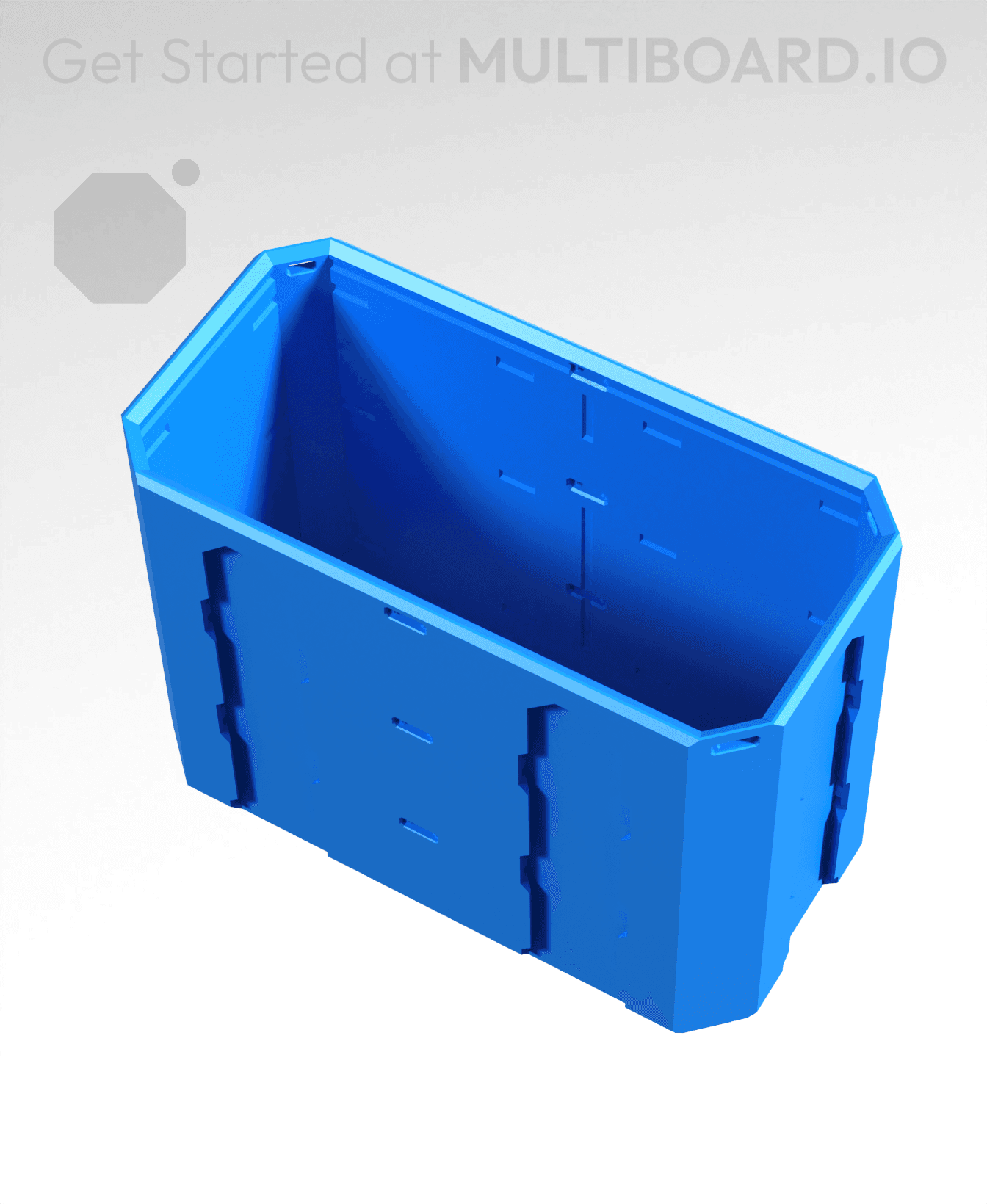 2x1x1.5 - Topped Multipoint Rail - Standard Click-In Multibin Shell Extension 3d model