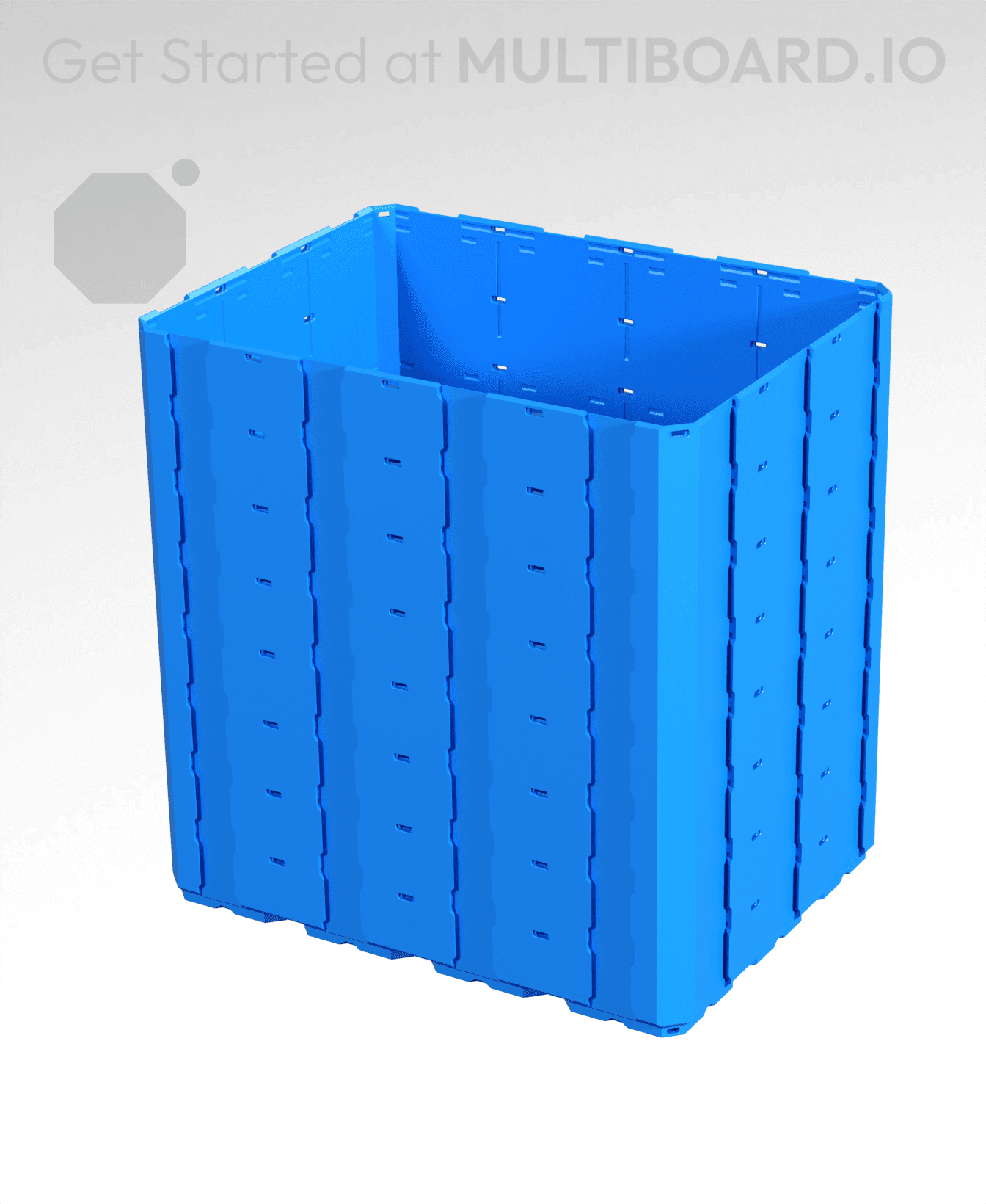 4x3x4 - Full Multipoint Rail - Multibin Shell 3d model