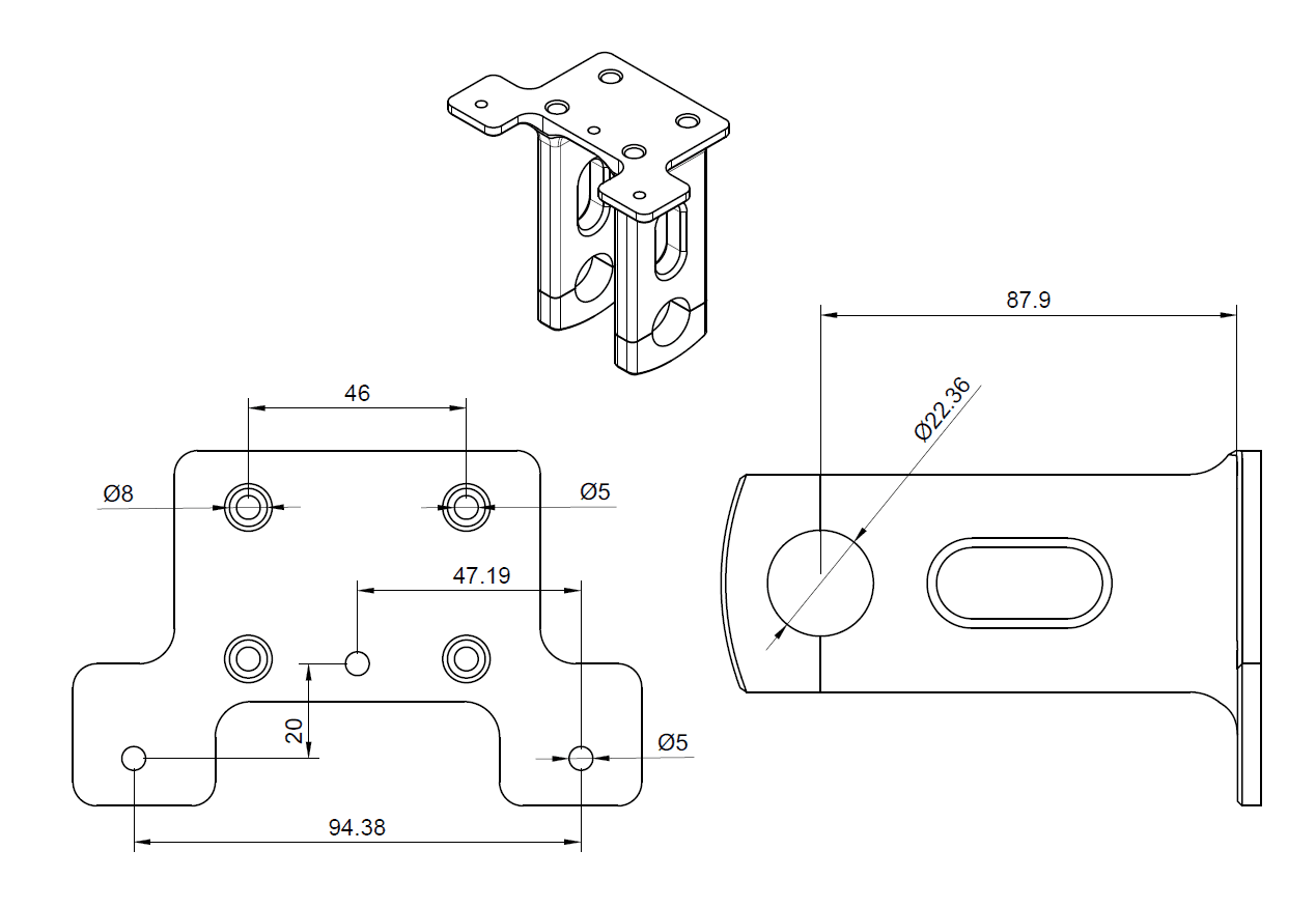 Custom Chaojie display bracket 3d model