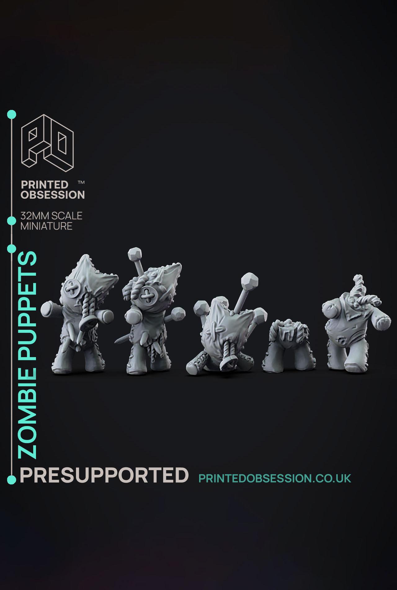 Zombie Puppet - Puppet masters apprentice - PRESUPPORTED - Illustrated and Stats - 32mm scale			 3d model