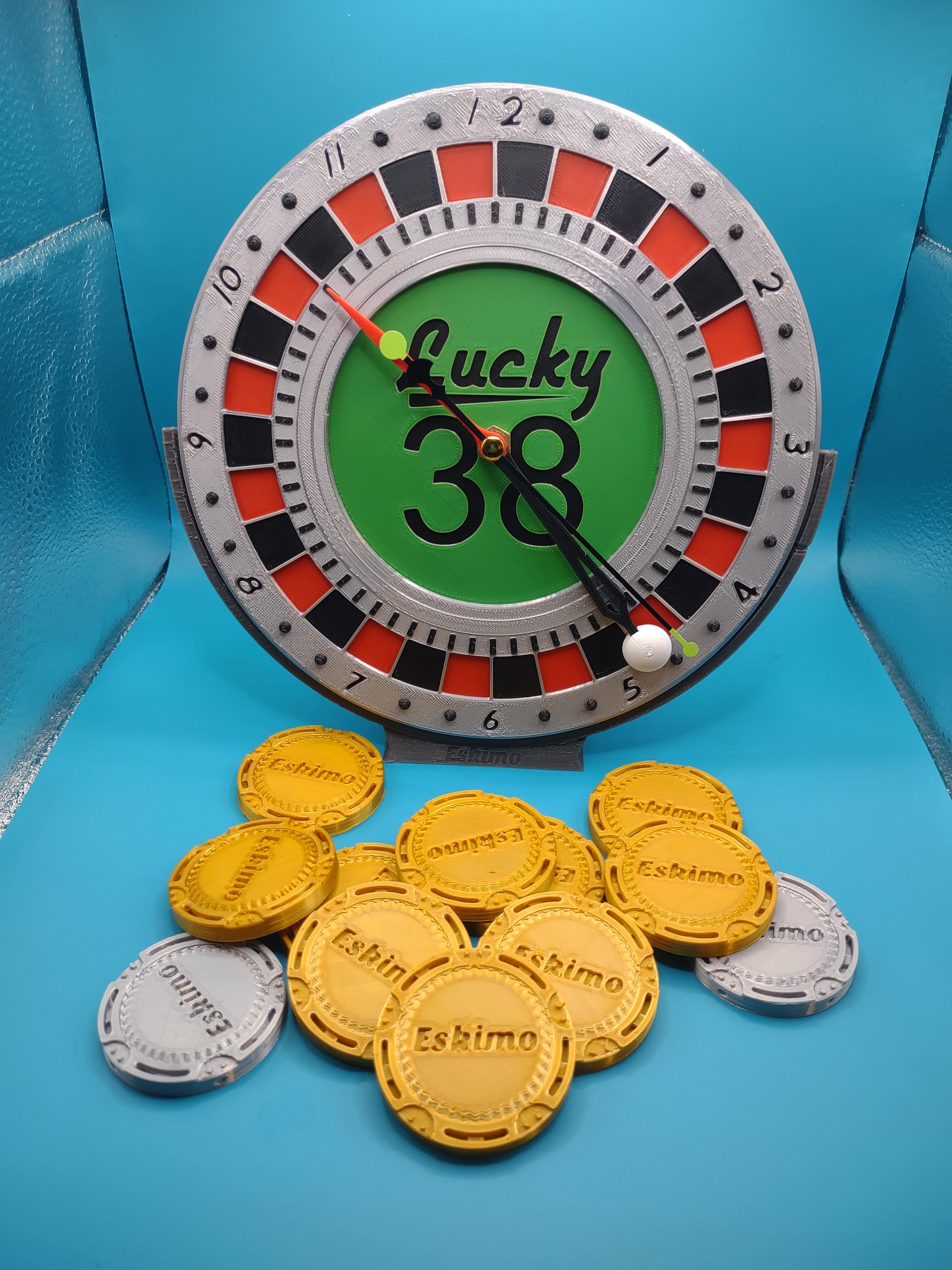 Fallout Lucky 38 Roulette Wall Clock 3d model