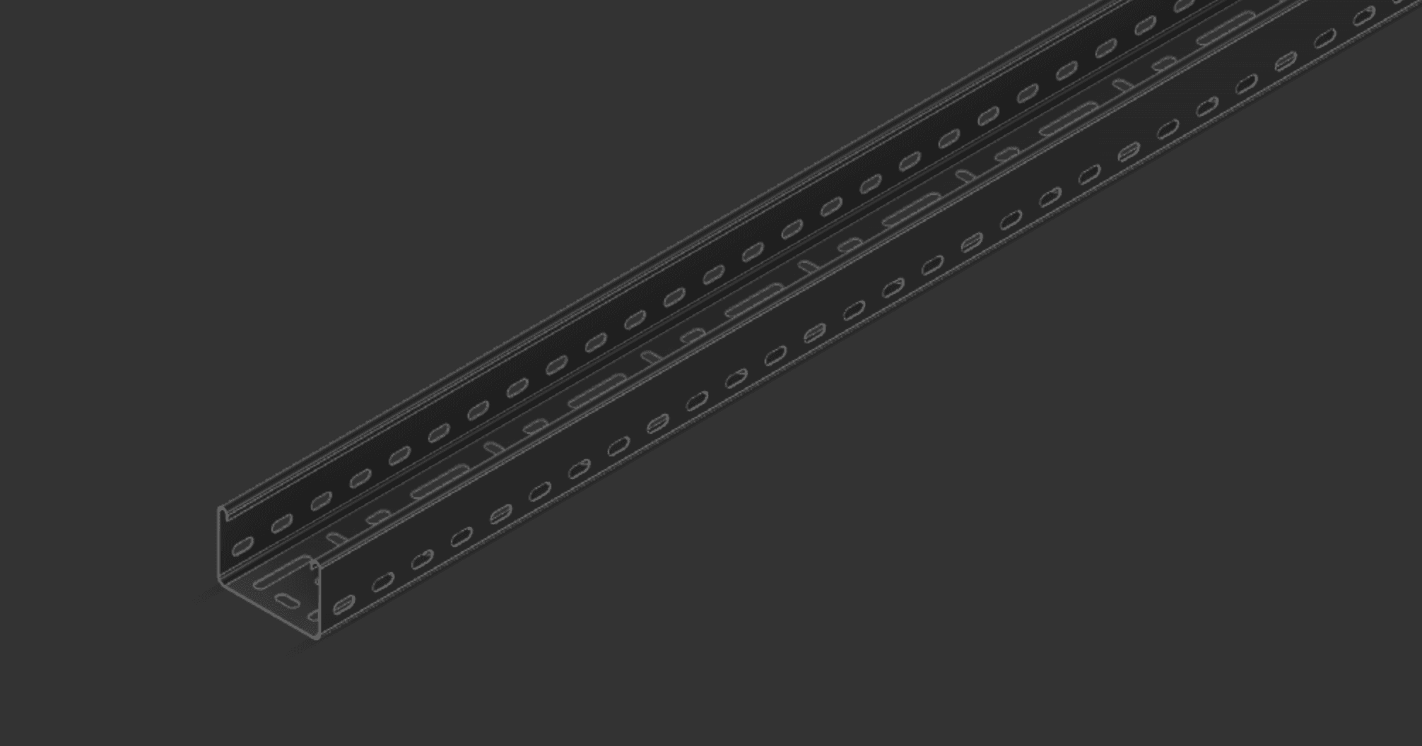 Cable Tray 75mm x 3000mm TYPE2 3d model