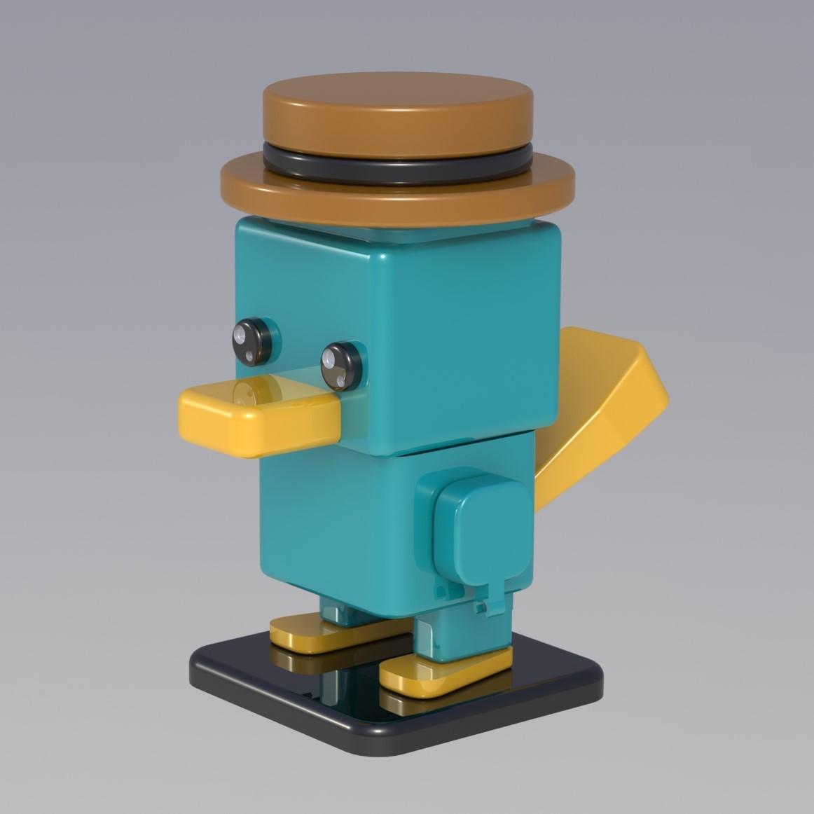 SQUARED PERRY THE PLATYPUS 3d model