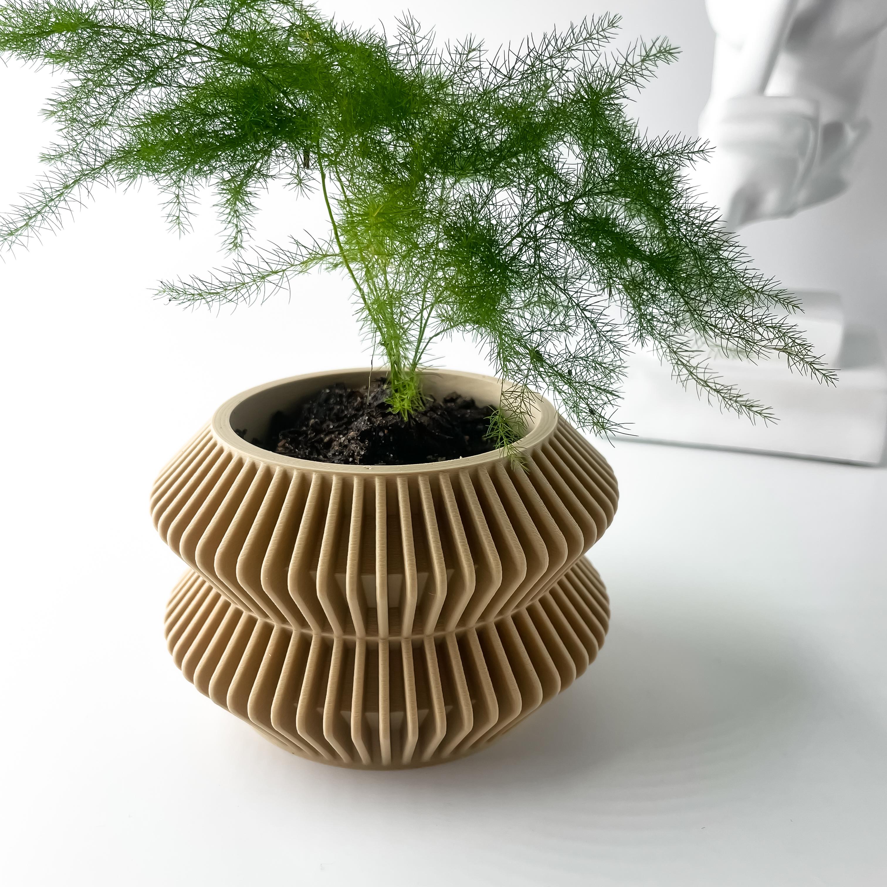 The Rodel Planter Pot with Drainage Tray & Stand | Modern and Unique Home Decor for Plants 3d model