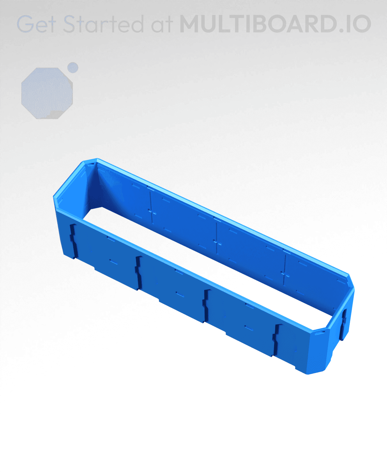 4x1x1 - Topped Multipoint Rail - Pop-In Bin Extension 3d model