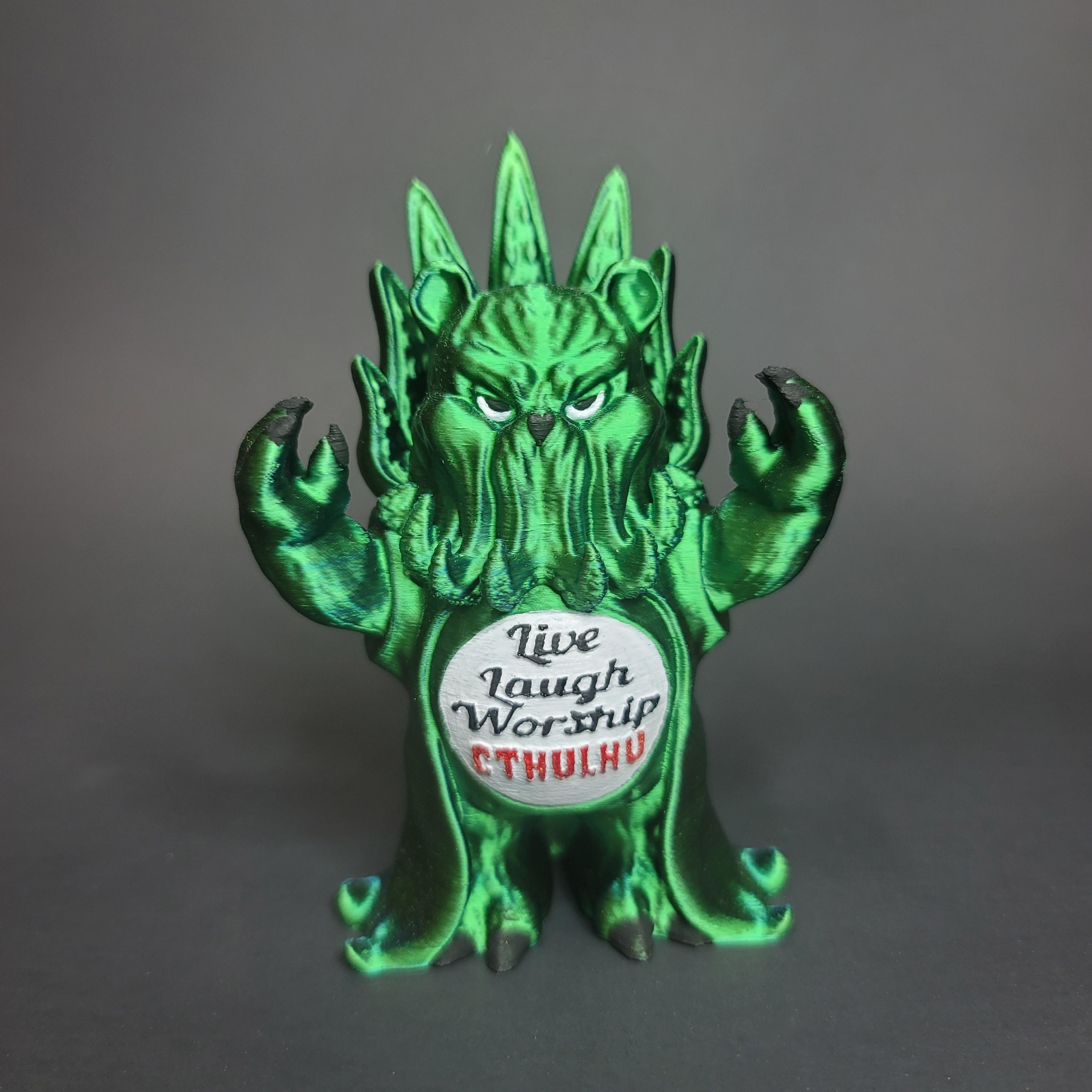 Cthulhu Bear  alt versions HP. lovecraft and live laugh worship. 3d model