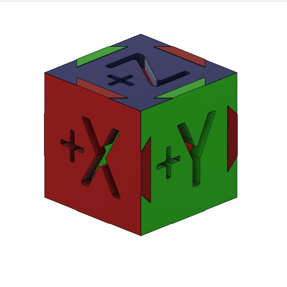 XYZ AXIS Cube 3d model