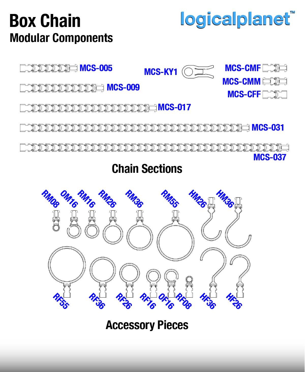 MCS Modular (Box) Chain System 3d model