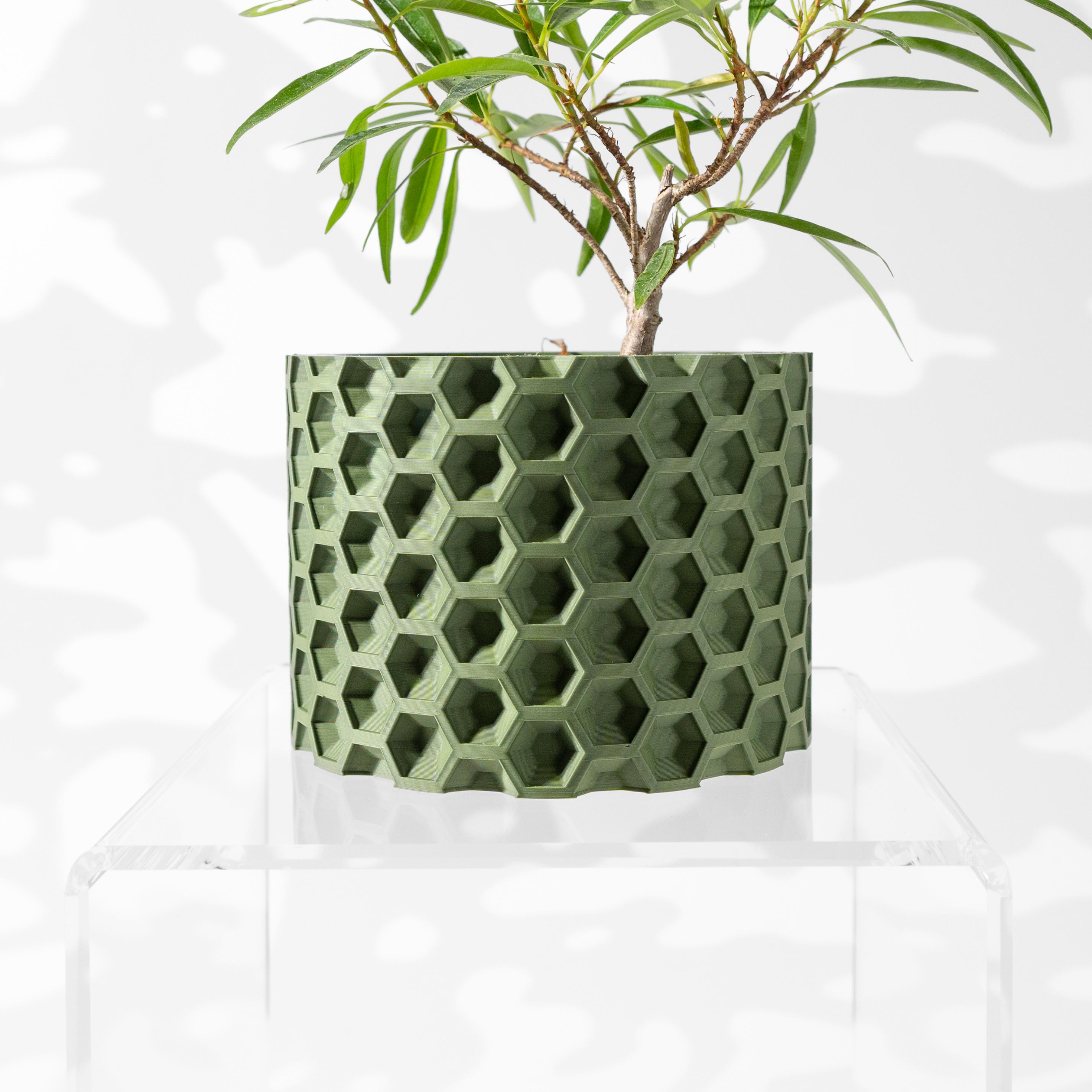 The Armos Planter Pot with Drainage Tray & Stand: Modern and Unique Home Decor for Plants 3d model